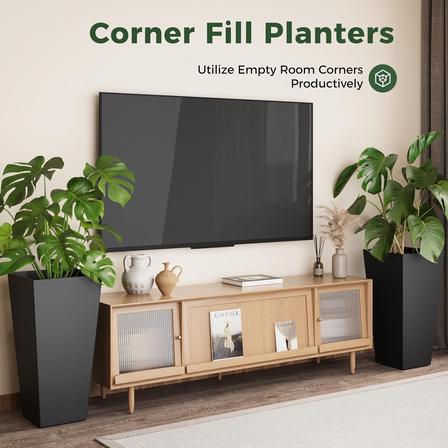 Bamworld Vasi per Piante Alti 76cm per Interno ed Esterno - immagine 6