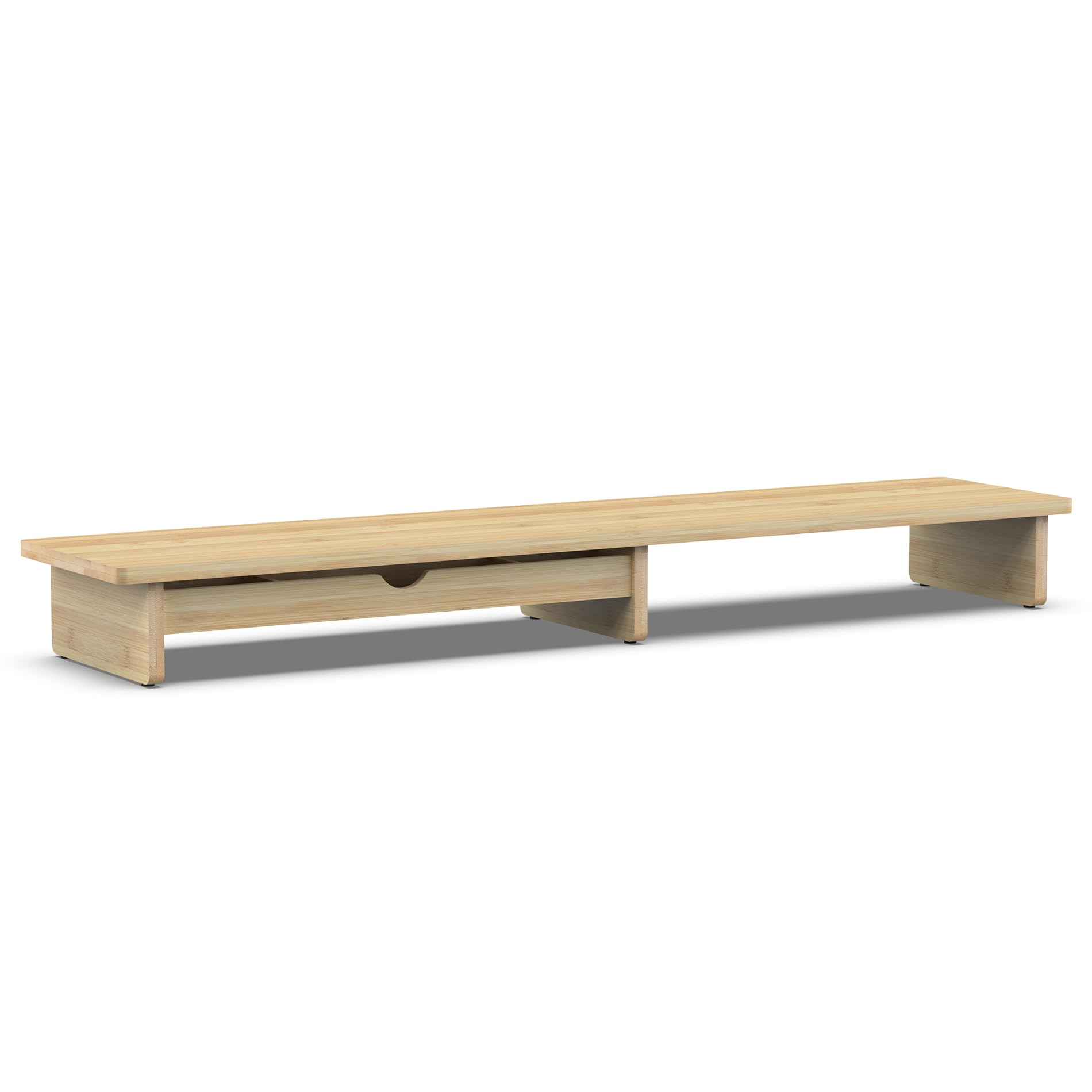 Supporto per monitor in bambù, supporto ergonomico per computer portatile, computer, notebook, iMac, PC (bambù naturale, medio)