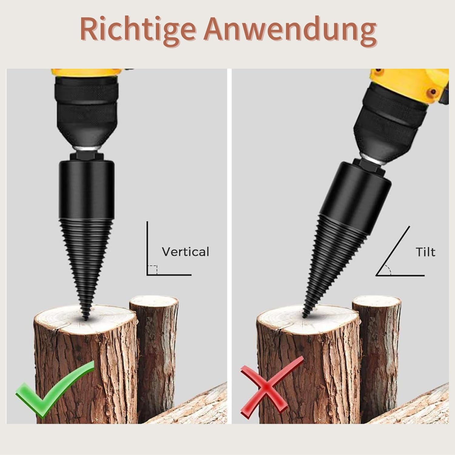 Punta da Trapano per Spaccalegna 6 Pezzi - immagine 4