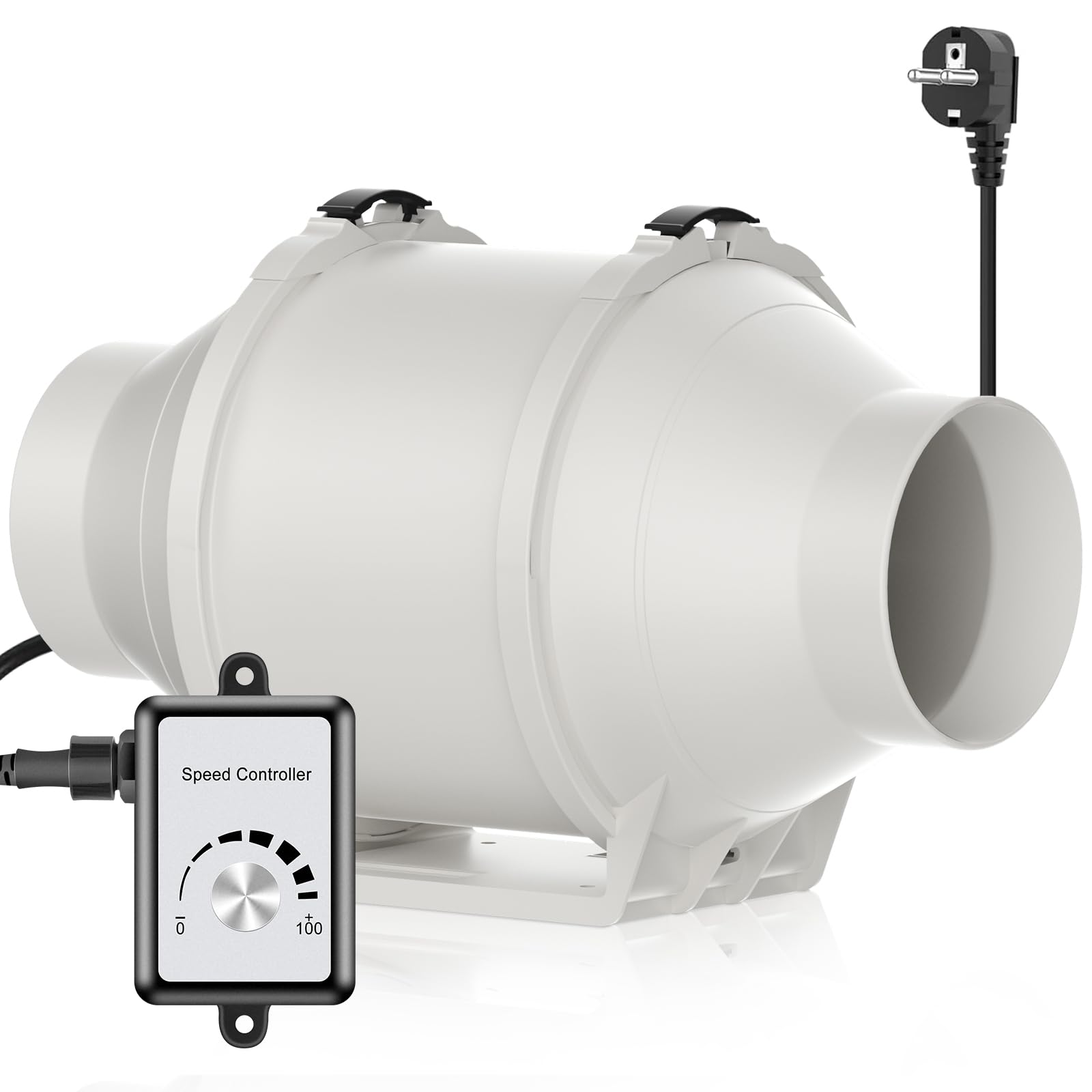 Hg Power Ventilatore Tubolare 100mm, 366 m³/h