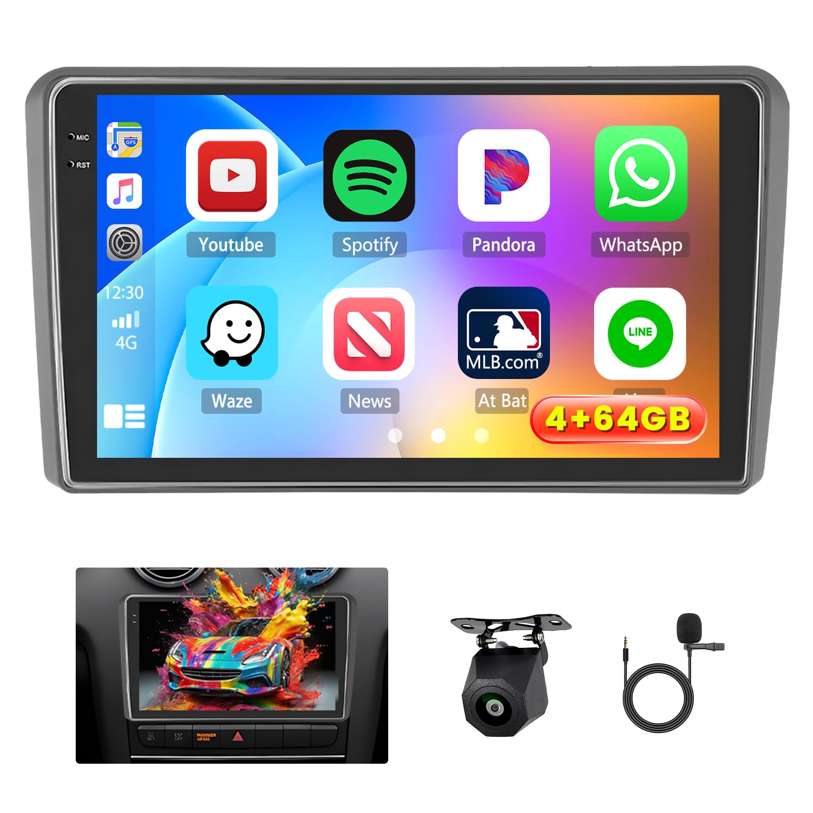 Inefala Autoradio Android 15 per Audi A3/S3/RS3 2003-2012