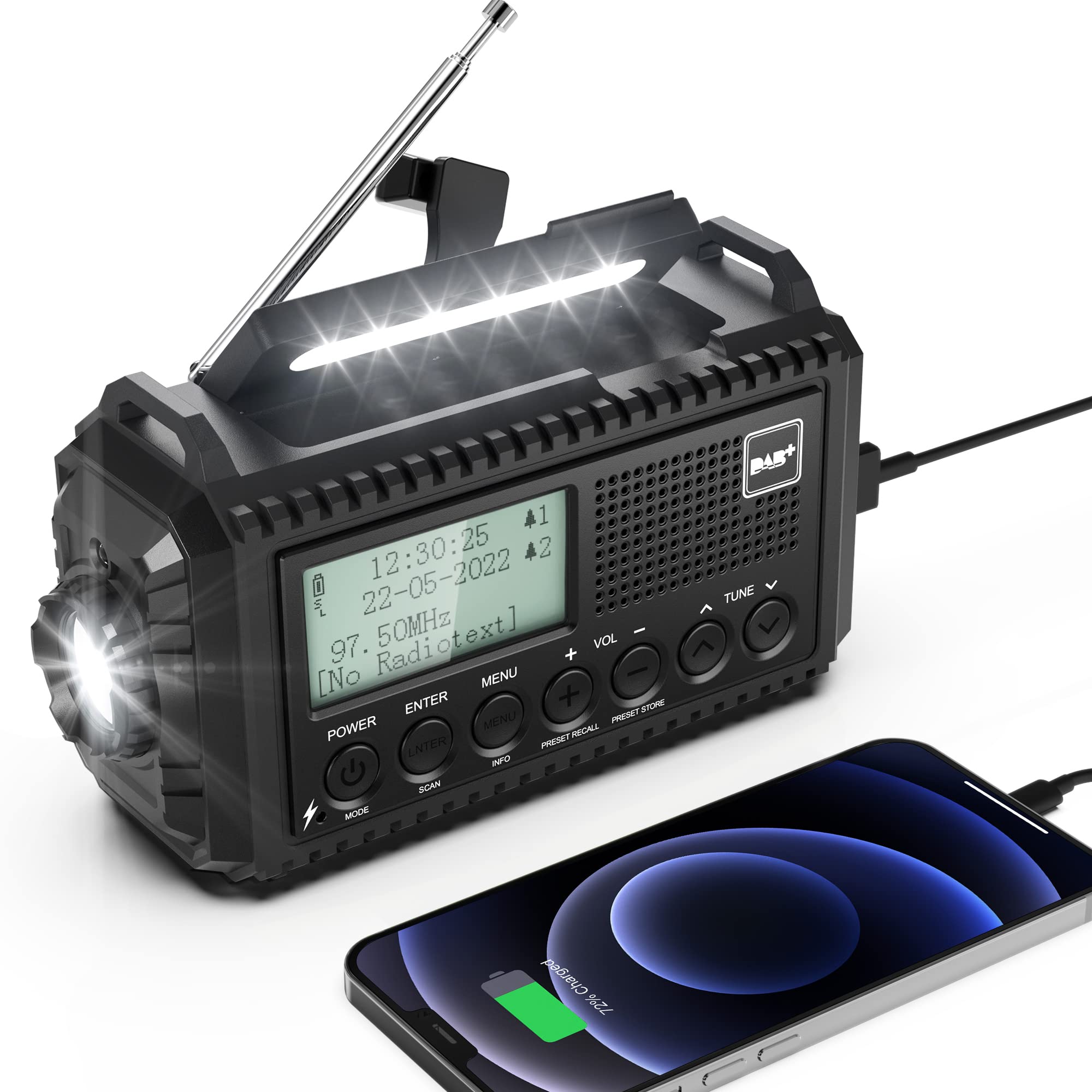 Radio DAB/FM Portatile con Batteria Ricaricabile 5000 mAh