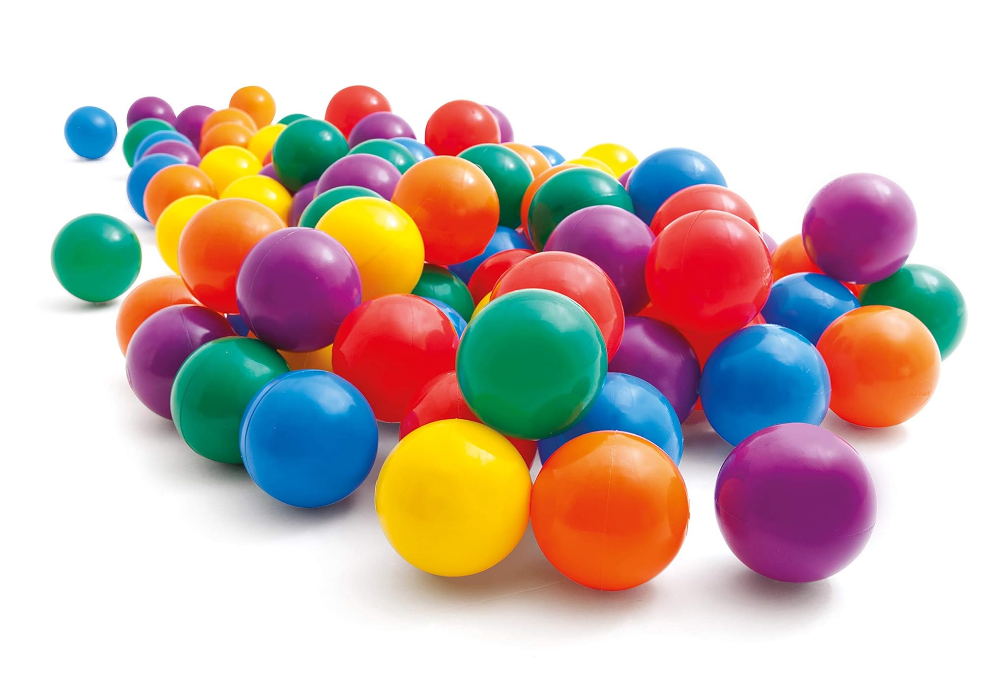 Intex 49600NP - Set 100 Palline Fun Ballz, Plastica, Multicolore, Ø 8 cm