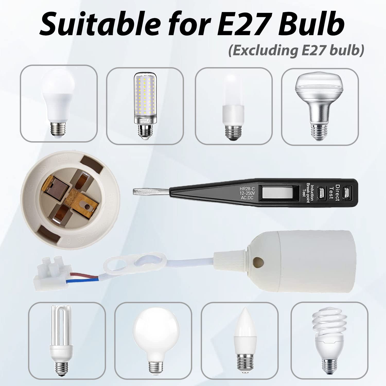 12 Pezzi Portalampada E27 con Filo e Terminale - immagine 3