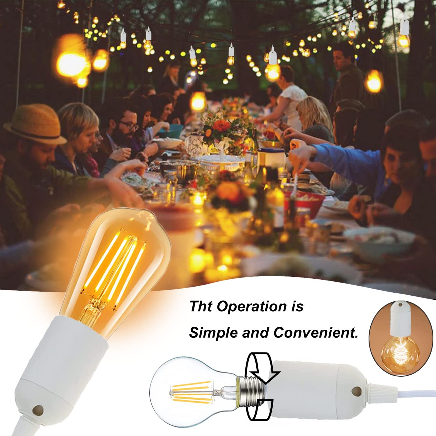 12 Pezzi Portalampada E27 con Filo e Terminale - immagine 5