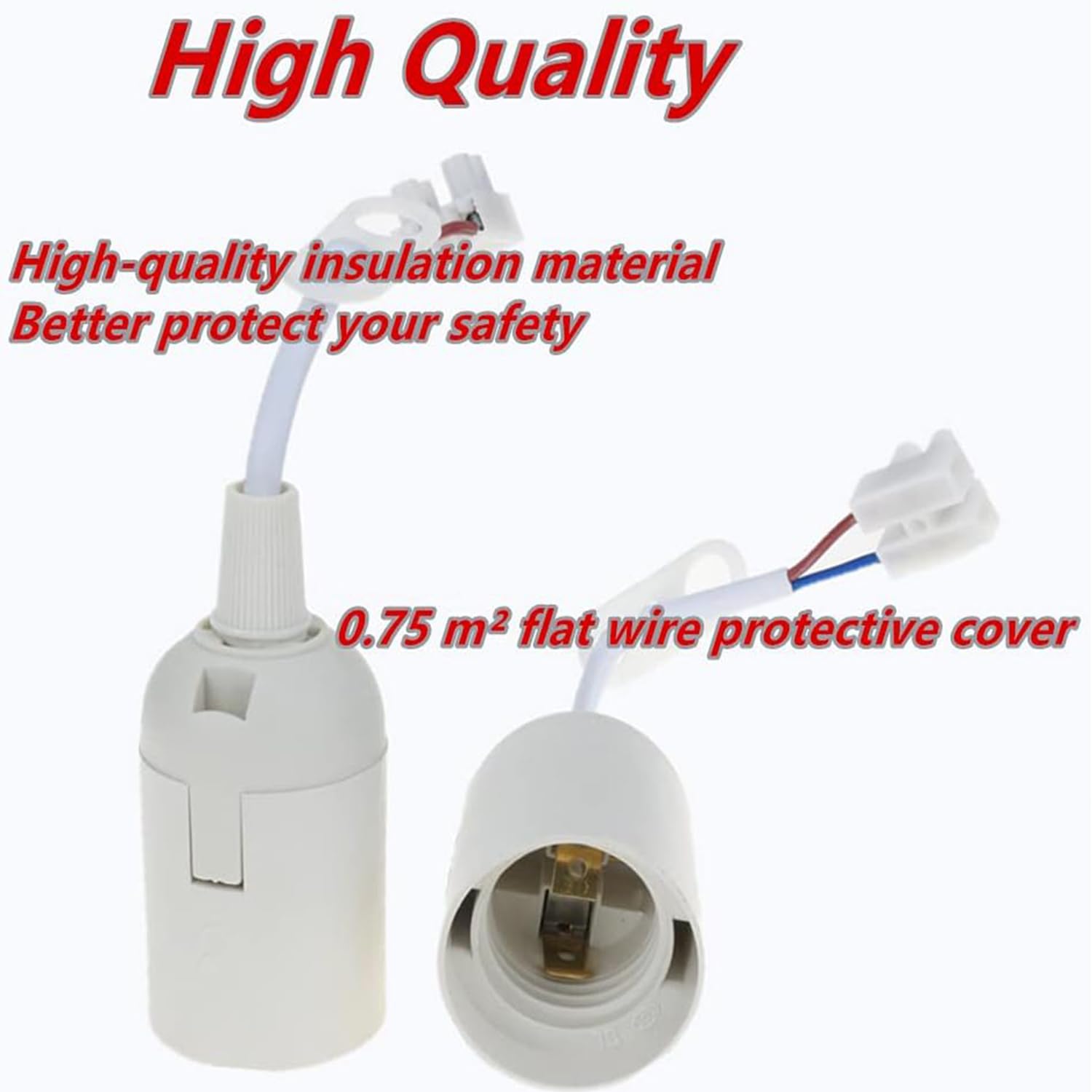 12 Pezzi Portalampada E27 con Filo e Terminale - immagine 8