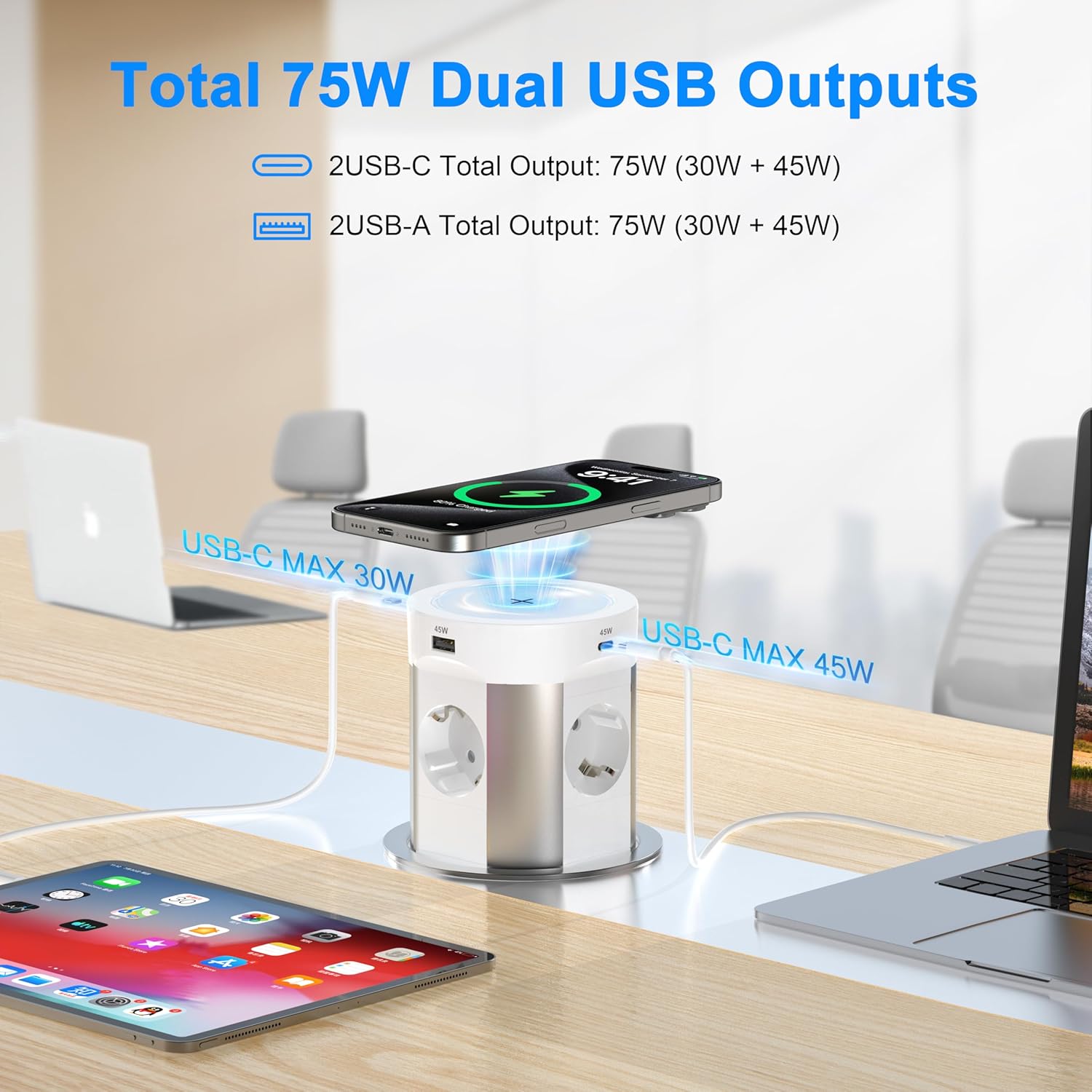 Sewingvr Presa da Tavolo 9 in 1 con USB C PD75W - immagine 3
