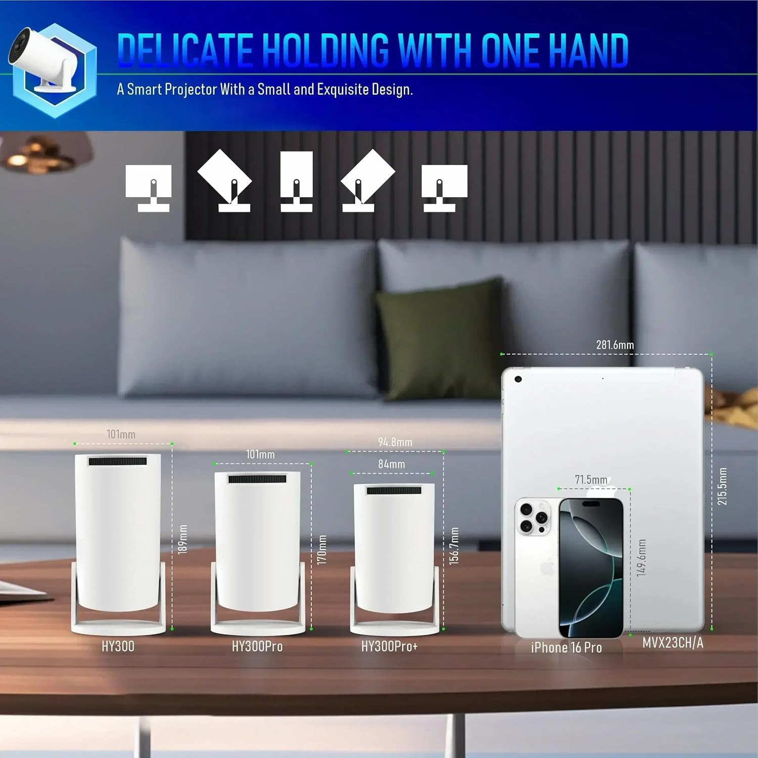 Mini Proiettore Portatile 4K Bluetooth 5.4 WiFi 6 - immagine 5