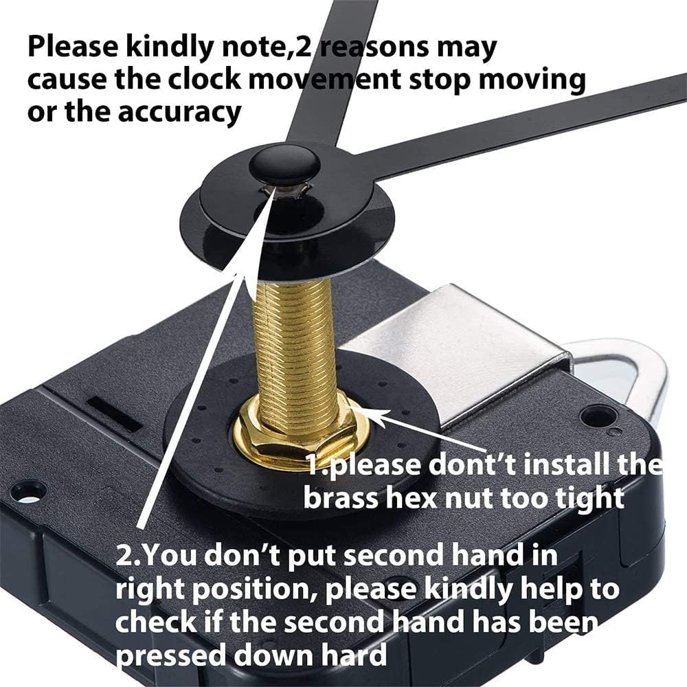 Esteopt Meccanismo Orologio Parete Silenzioso - 2 Pezzi - immagine 5
