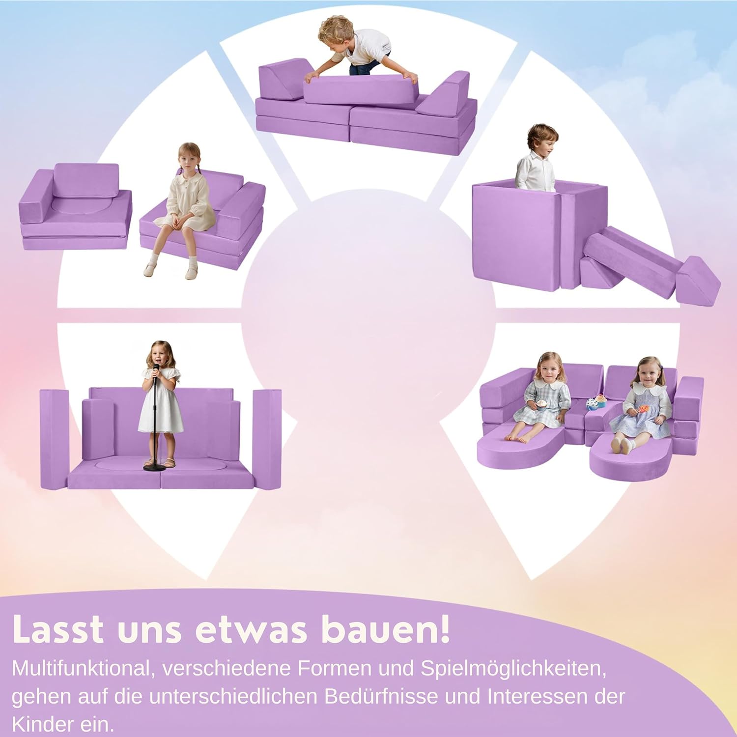 Memorecool Divano da Gioco per Bambini in Gommapiuma - immagine 3