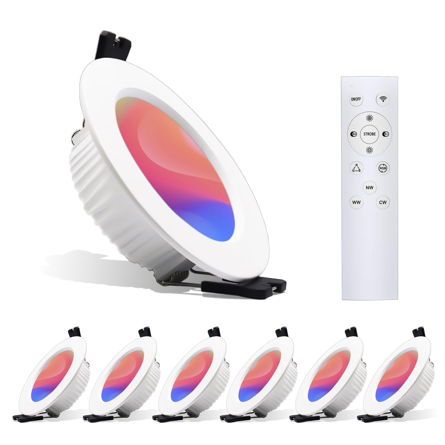 Faretto Incasso LED RGBW Smart 230V Dimmerabile (6x5W)