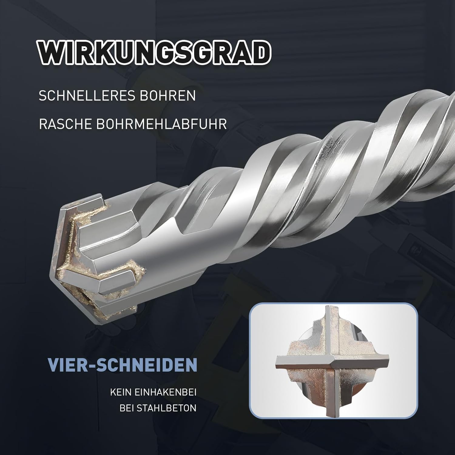 Moxpify SDS Plus - Punta per Trapano Calcestruzzo 22x800mm - immagine 2