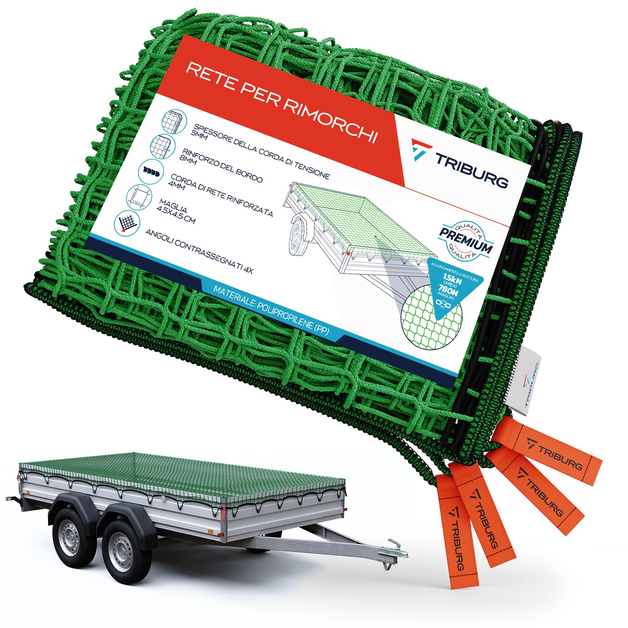 Rete per Rimorchi Triburg 2,5x4,5 con Gomma di Tensione