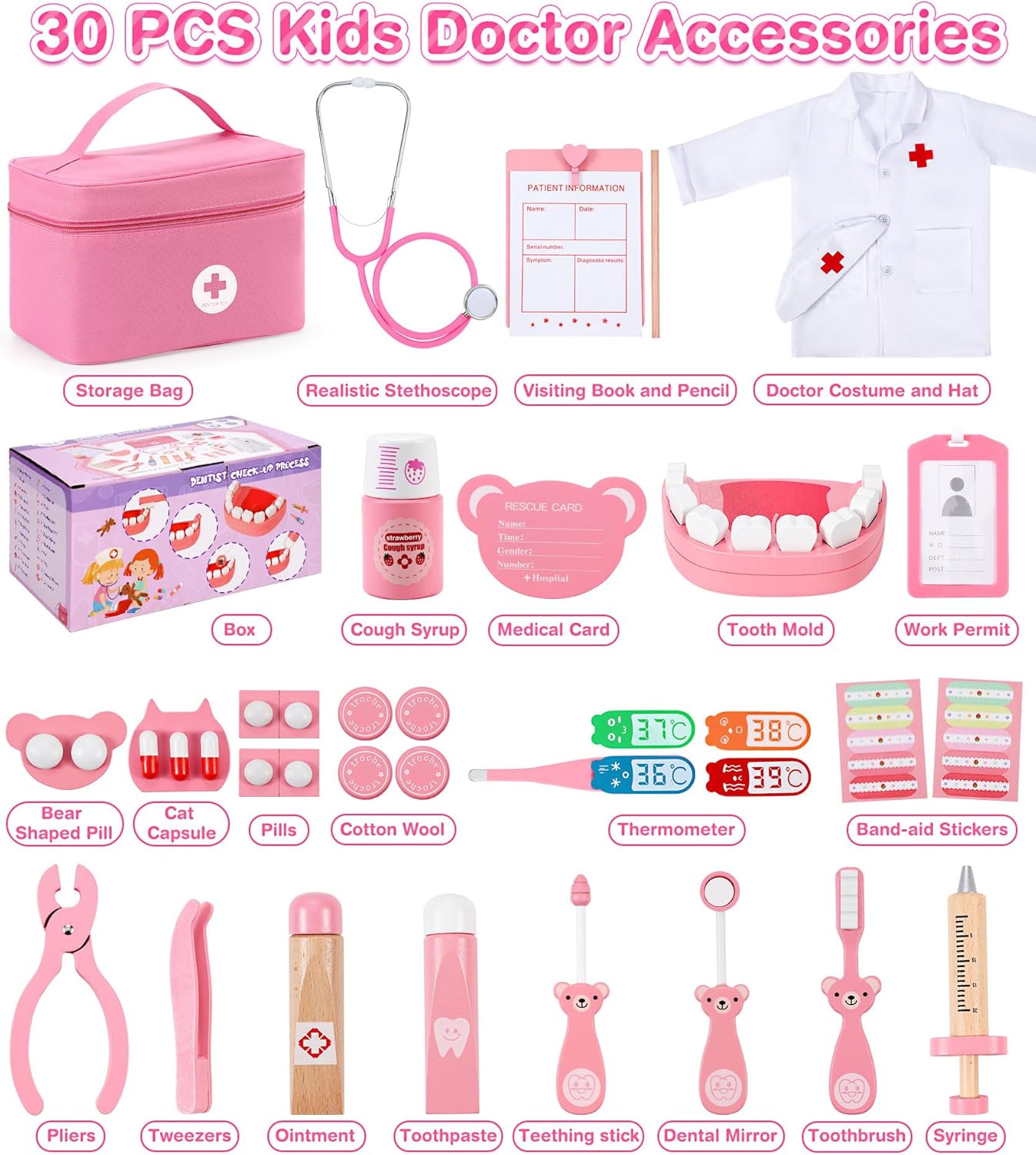 Ophy Valigetta Dottore Bambini con Stetoscopio - immagine 6