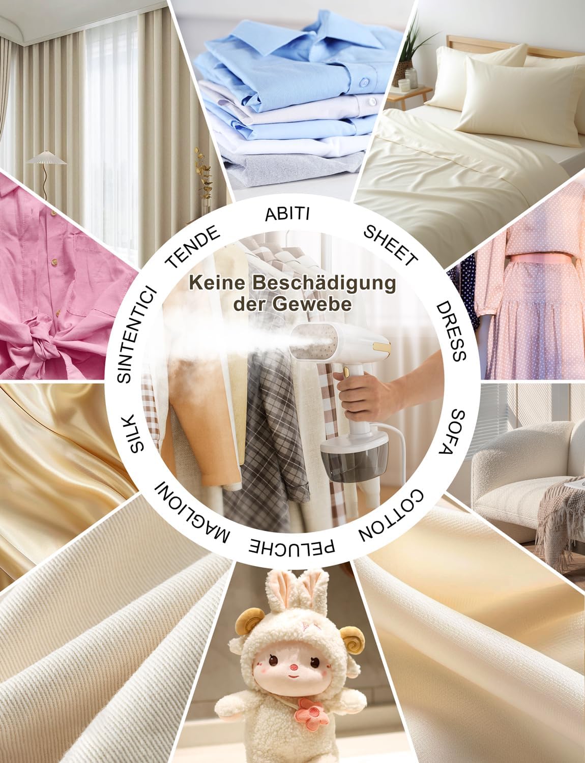 Steamer - Piastra a Vapore 1800W per Vestiti - immagine 5