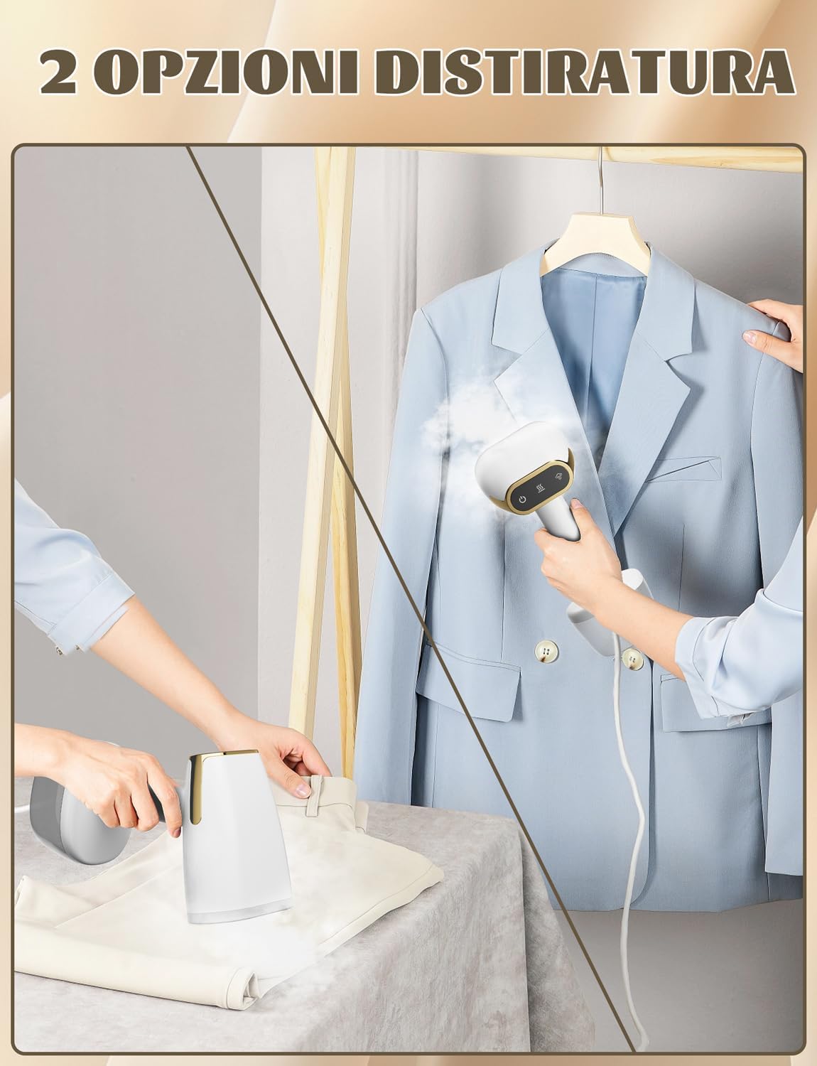 Steamer - Piastra a Vapore 1800W per Vestiti - immagine 6