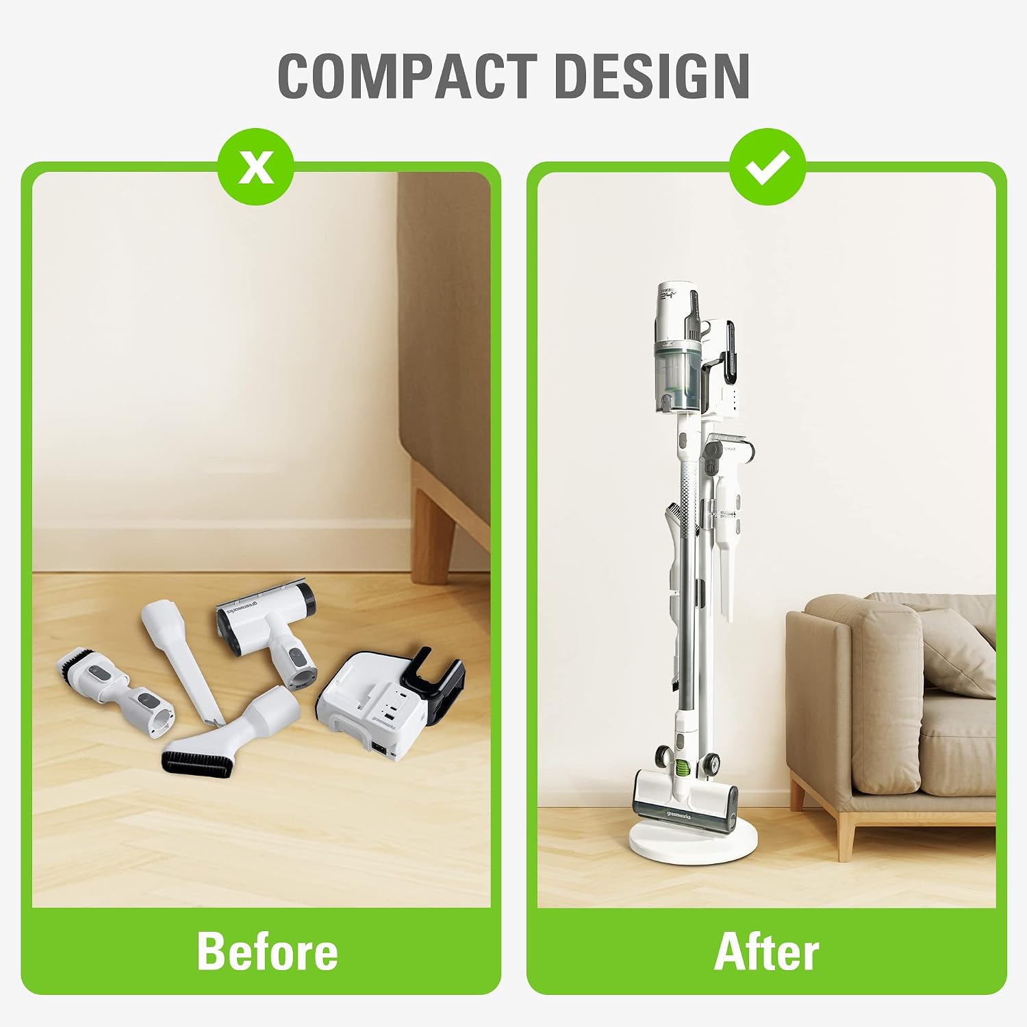 Greenworks ASV-Stand-GW - Supporto per Stick Vac 24V | Velz