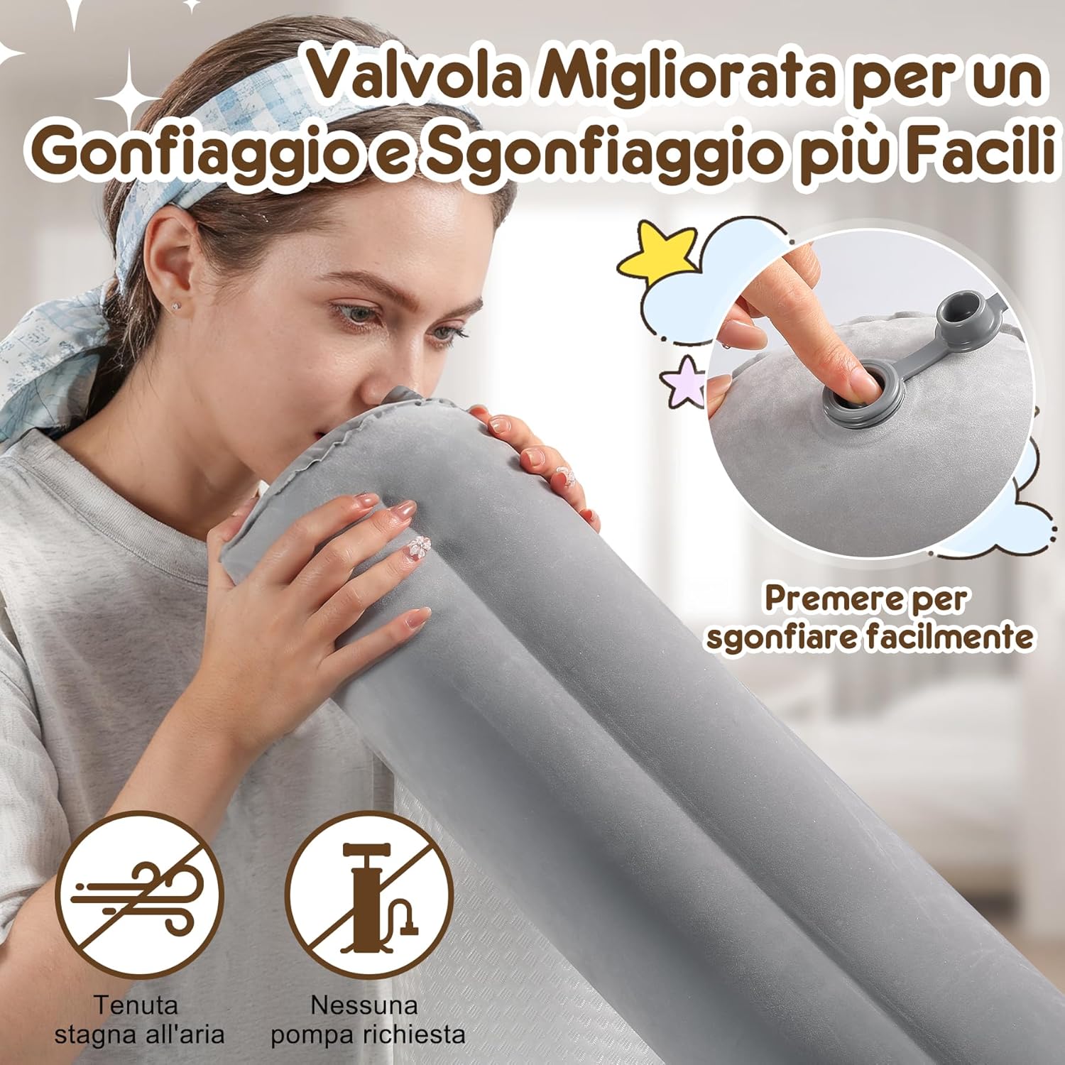 Sponda Letto Bambini Gonfiabile e Pieghevole (2 pz) - immagine 5