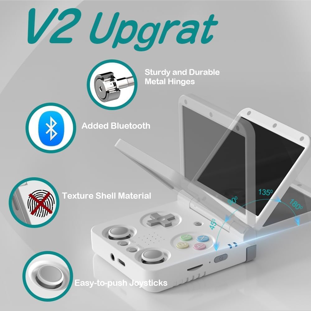 Whatsko Miyoo-Flip Console di Gioco Portatile V2 (Nero) - immagine 4