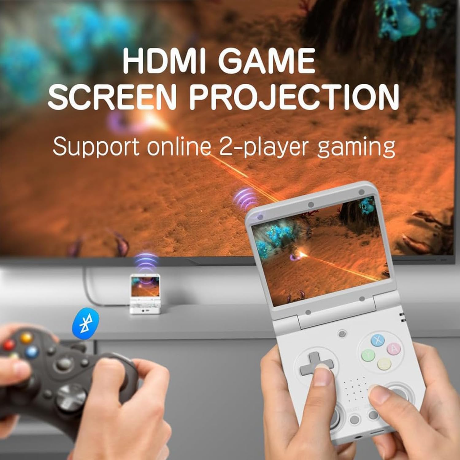 Whatsko Miyoo-Flip Console di Gioco Portatile V2 (Nero) - immagine 5