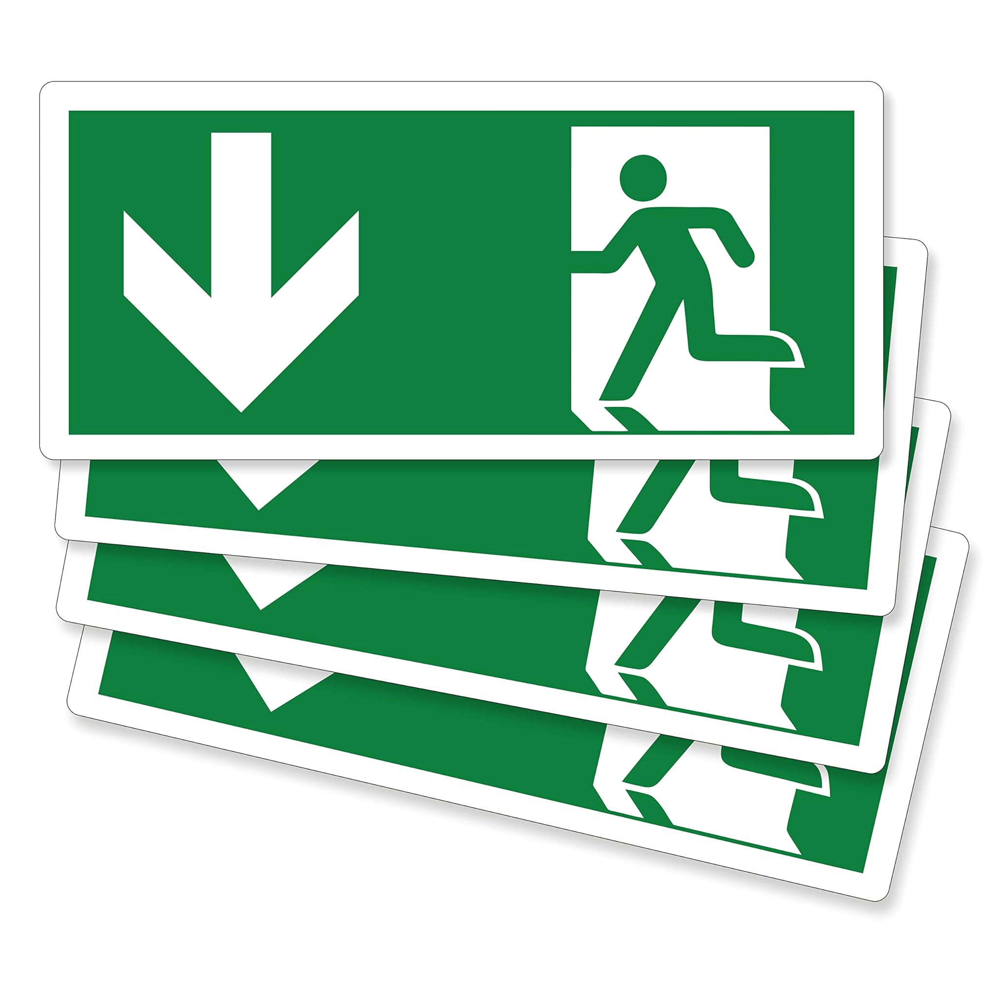 Pubblimania 4 Pezzi Uscita di Emergenza in Basso PVC