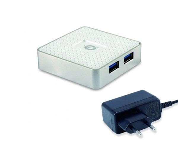 Velocraze HUB 4 porte USB 3.0 Alimentato, Bianco