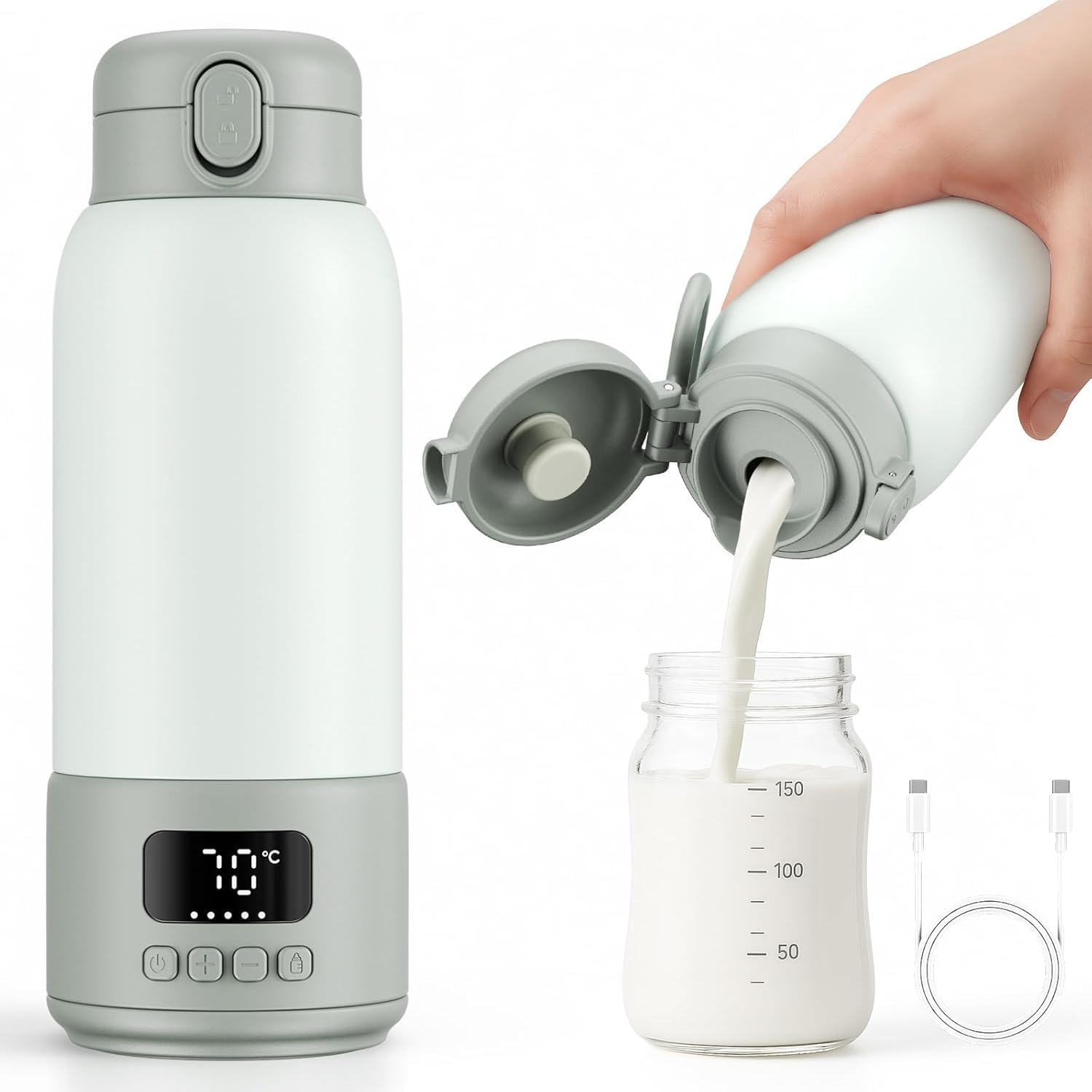 Scaldabiberon Portatile USB-C 16000mAh 500ml - immagine 1