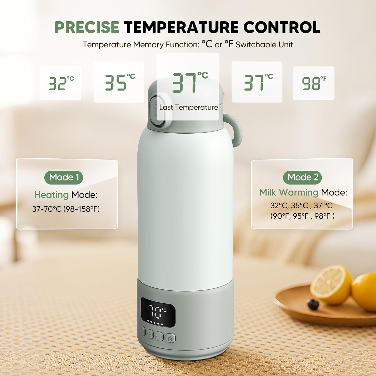 Scaldabiberon Portatile USB-C 16000mAh 500ml - immagine 4