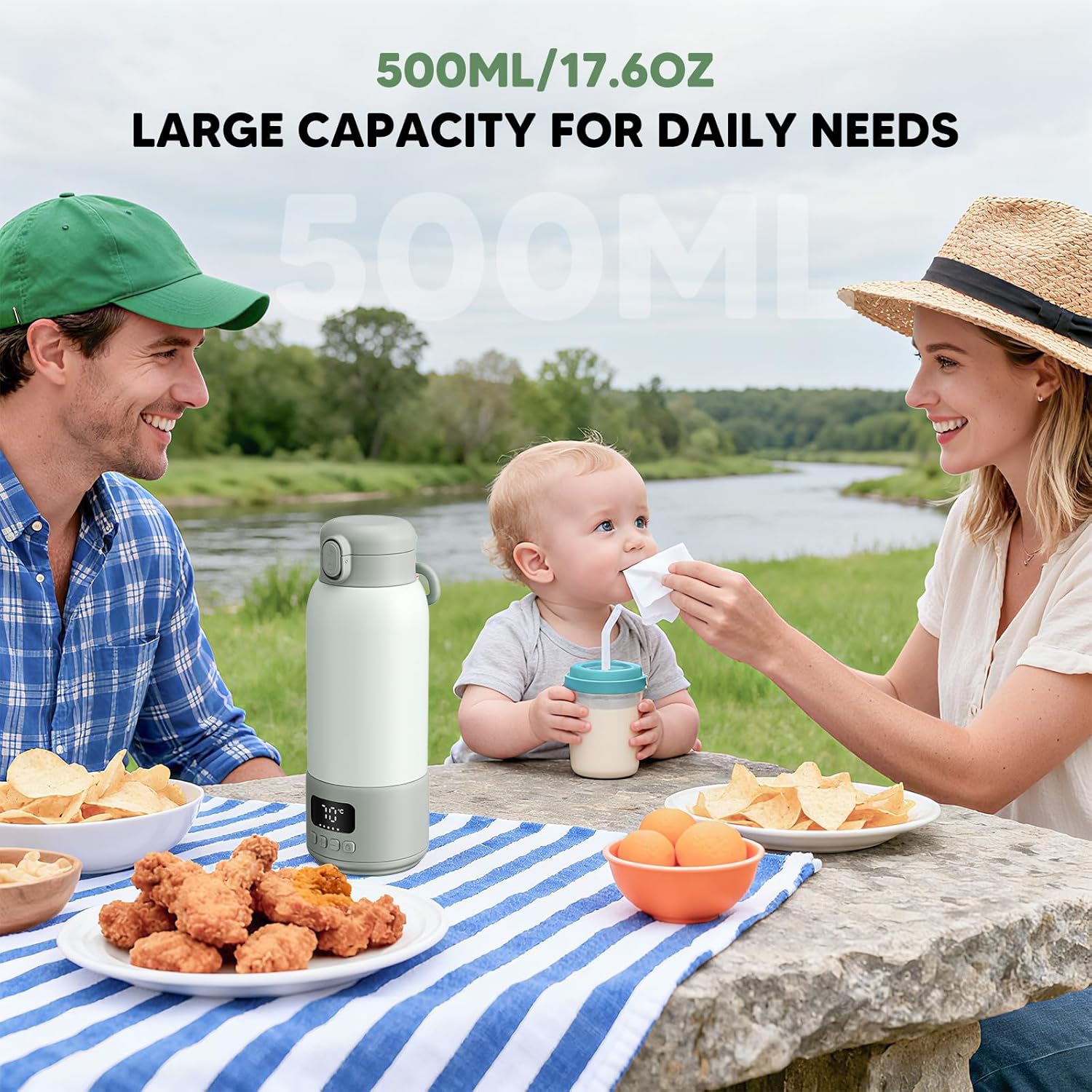 Scaldabiberon Portatile USB-C 16000mAh 500ml - immagine 8