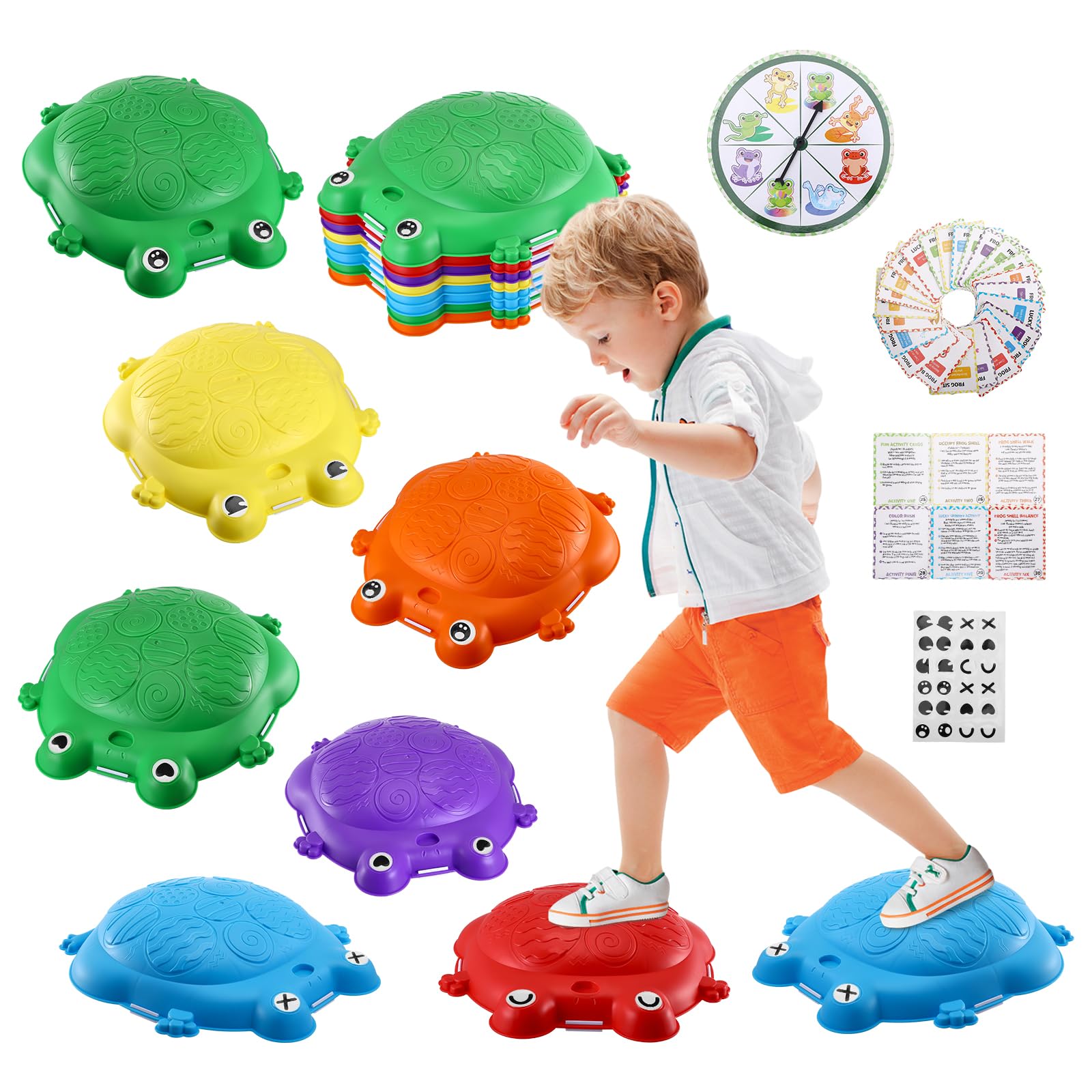 Pietre Sensoriali per Bambini - 8 pezzi a Rana