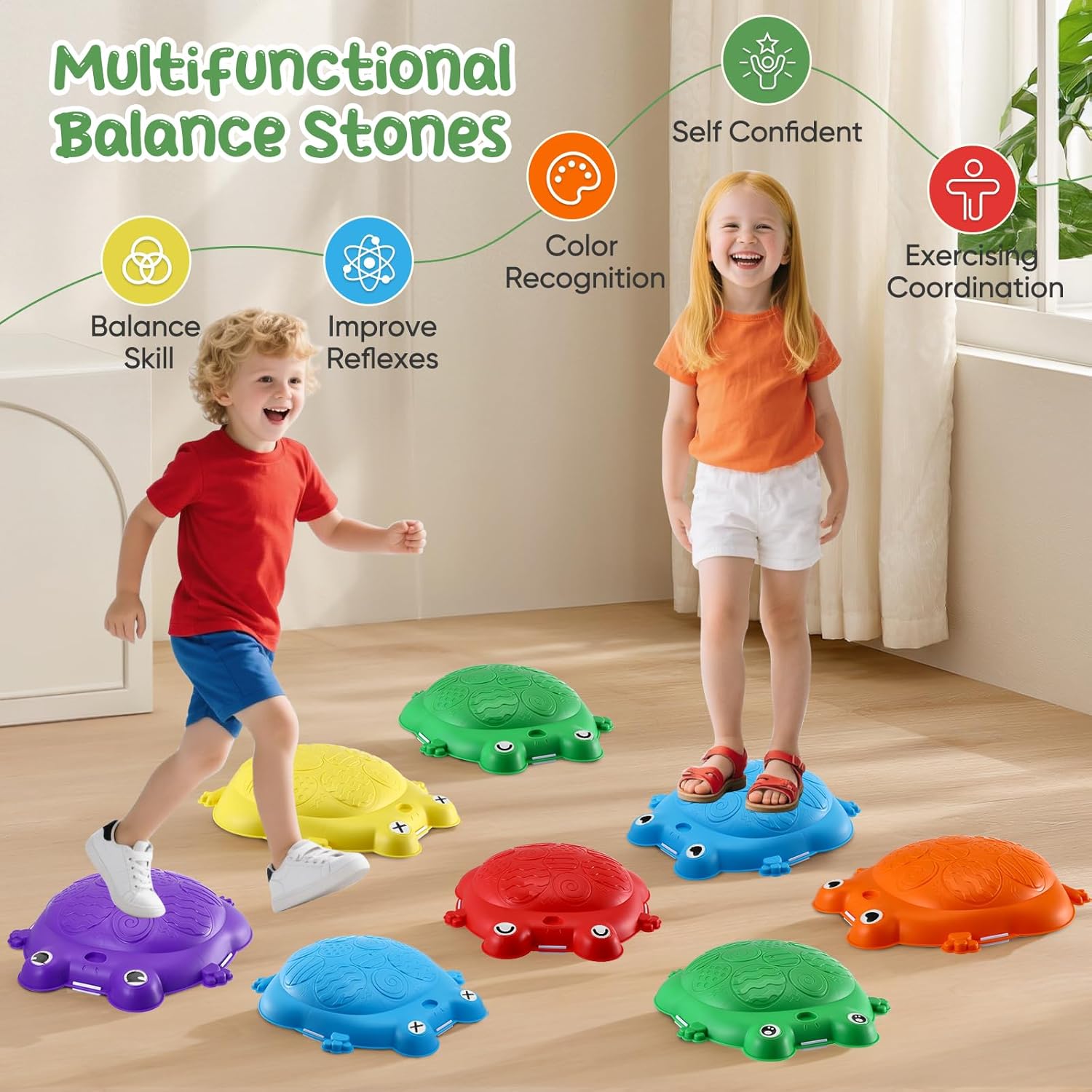 Pietre Sensoriali per Bambini - 8 pezzi a Rana - immagine 4