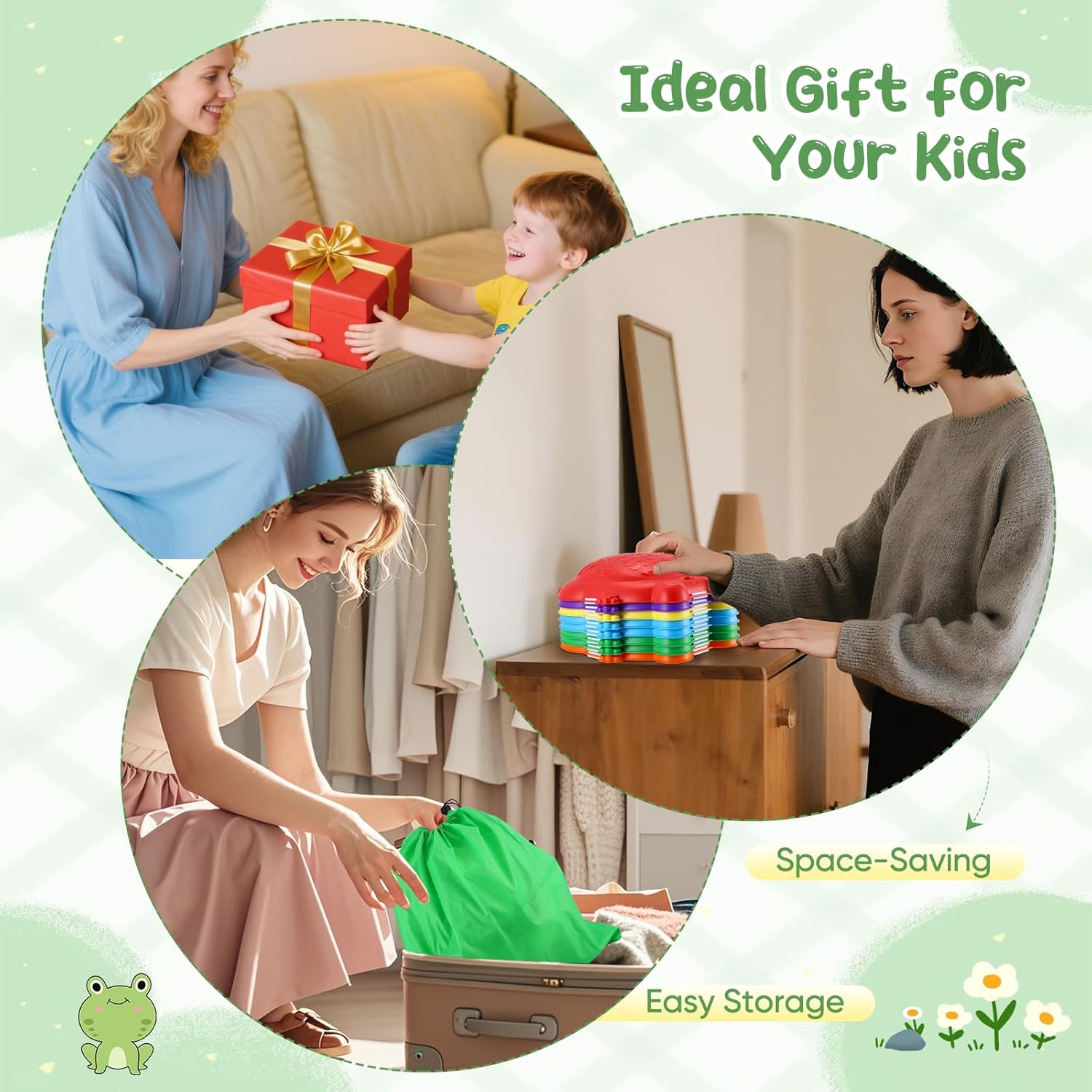 Pietre Sensoriali per Bambini - 8 pezzi a Rana - immagine 6