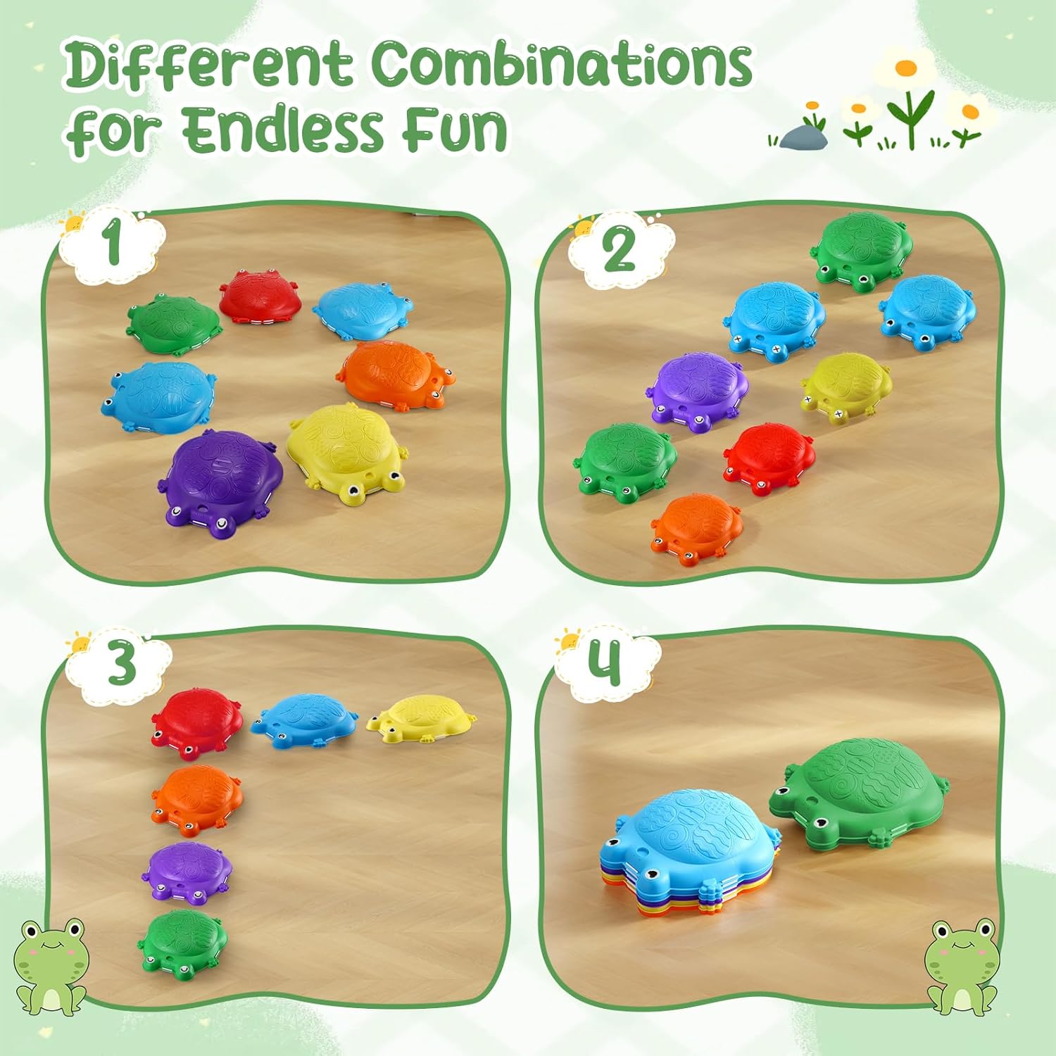 Pietre Sensoriali per Bambini - 8 pezzi a Rana - immagine 7