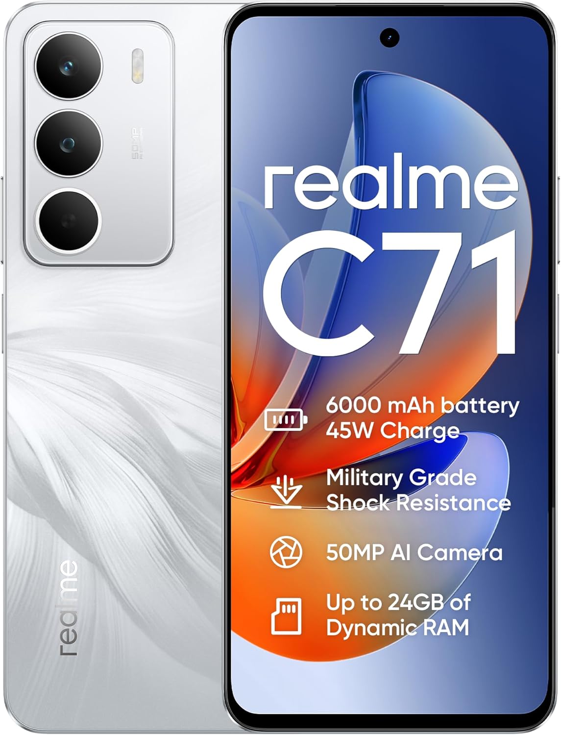 Realme C71 4G Smartphone 8+256GB - Cigno Bianco - immagine 1