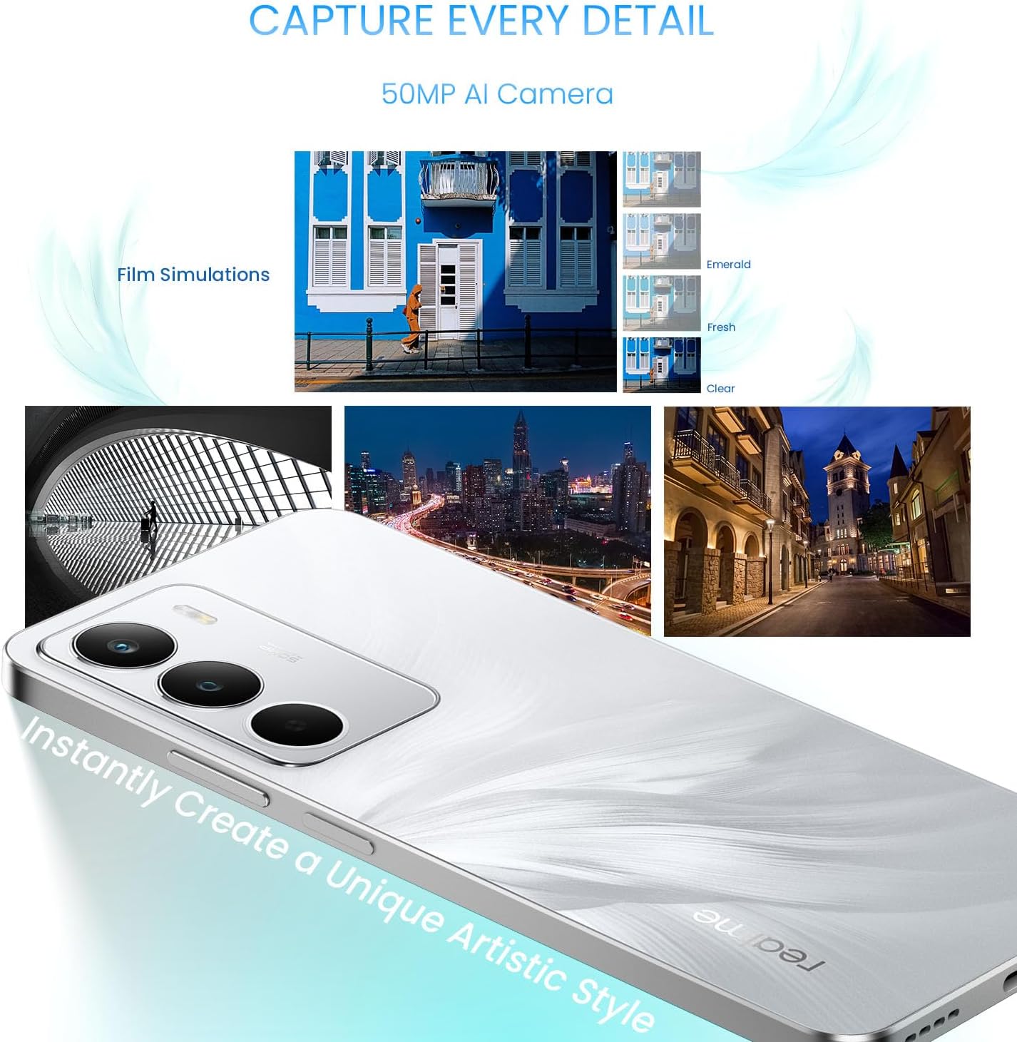 Realme C71 4G Smartphone 8+256GB - Cigno Bianco - immagine 5