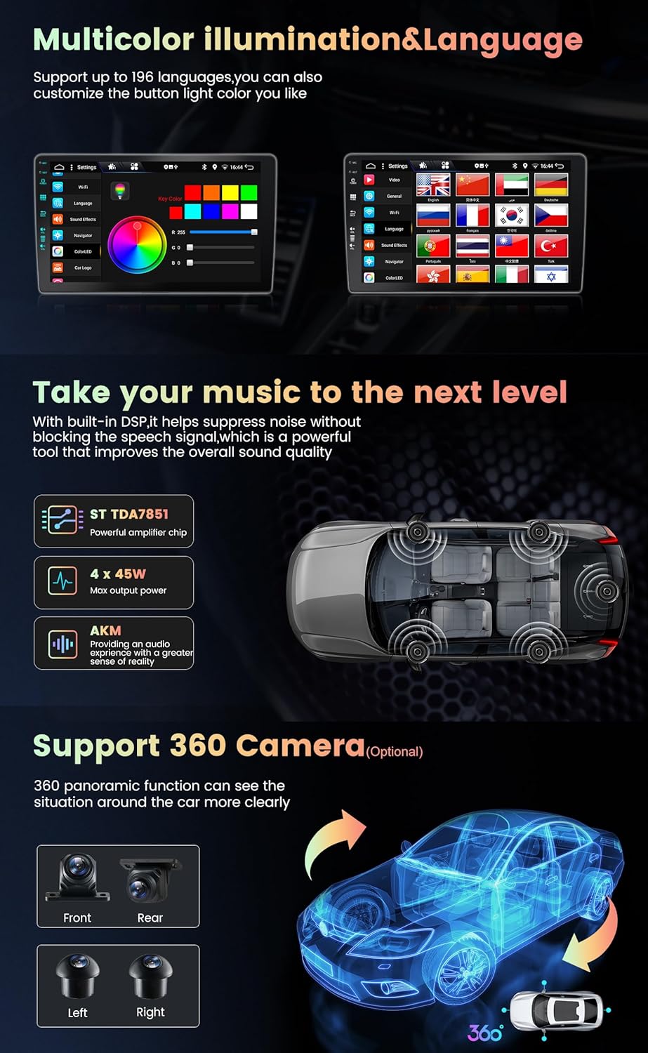 Autoradio 9" Android 15 per Hyundai i10 (2014-2019) - immagine 4