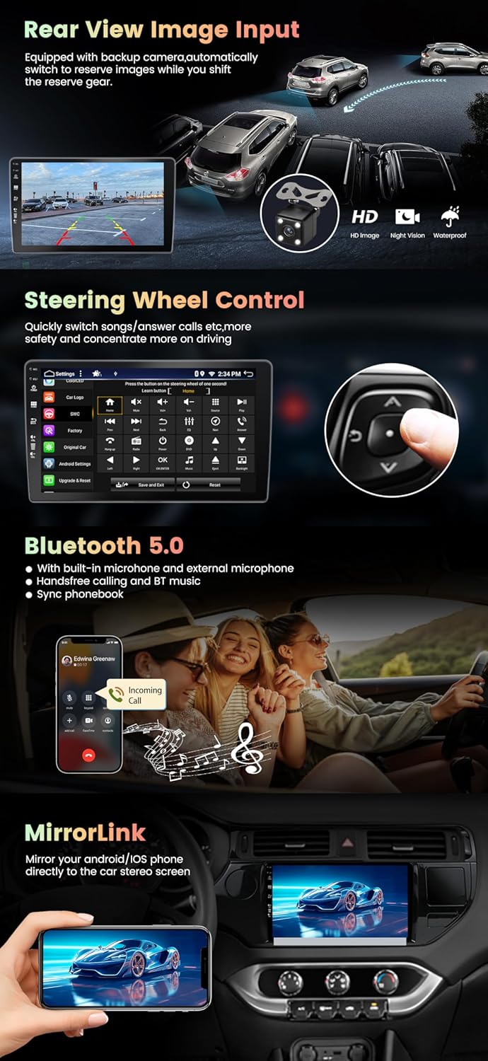 Autoradio 9" Android 15 per Hyundai i10 (2014-2019) - immagine 5