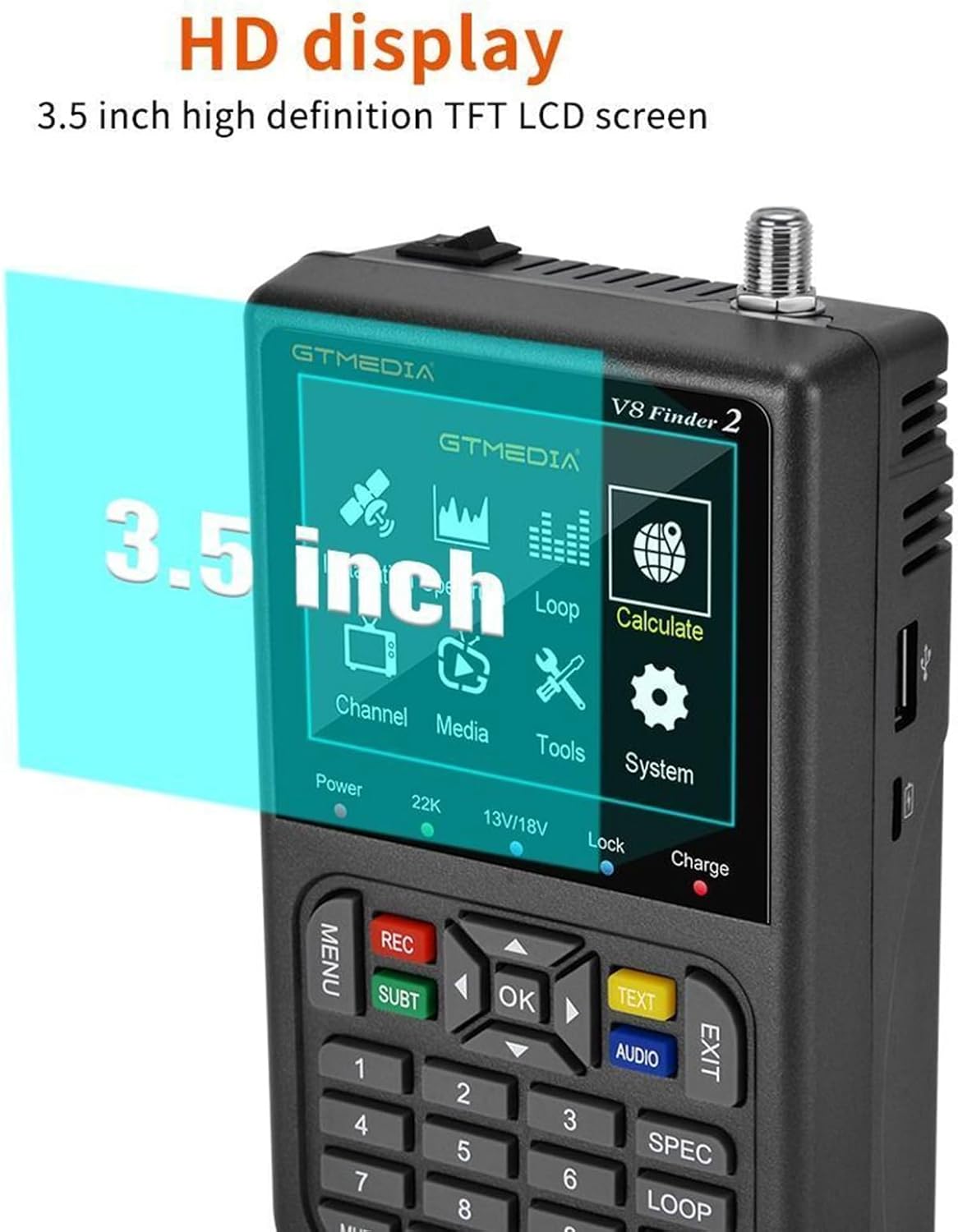 GT MEIDA V8 Finder2 - Rilevatore Satellite DVB-S/S2/S2X - immagine 5