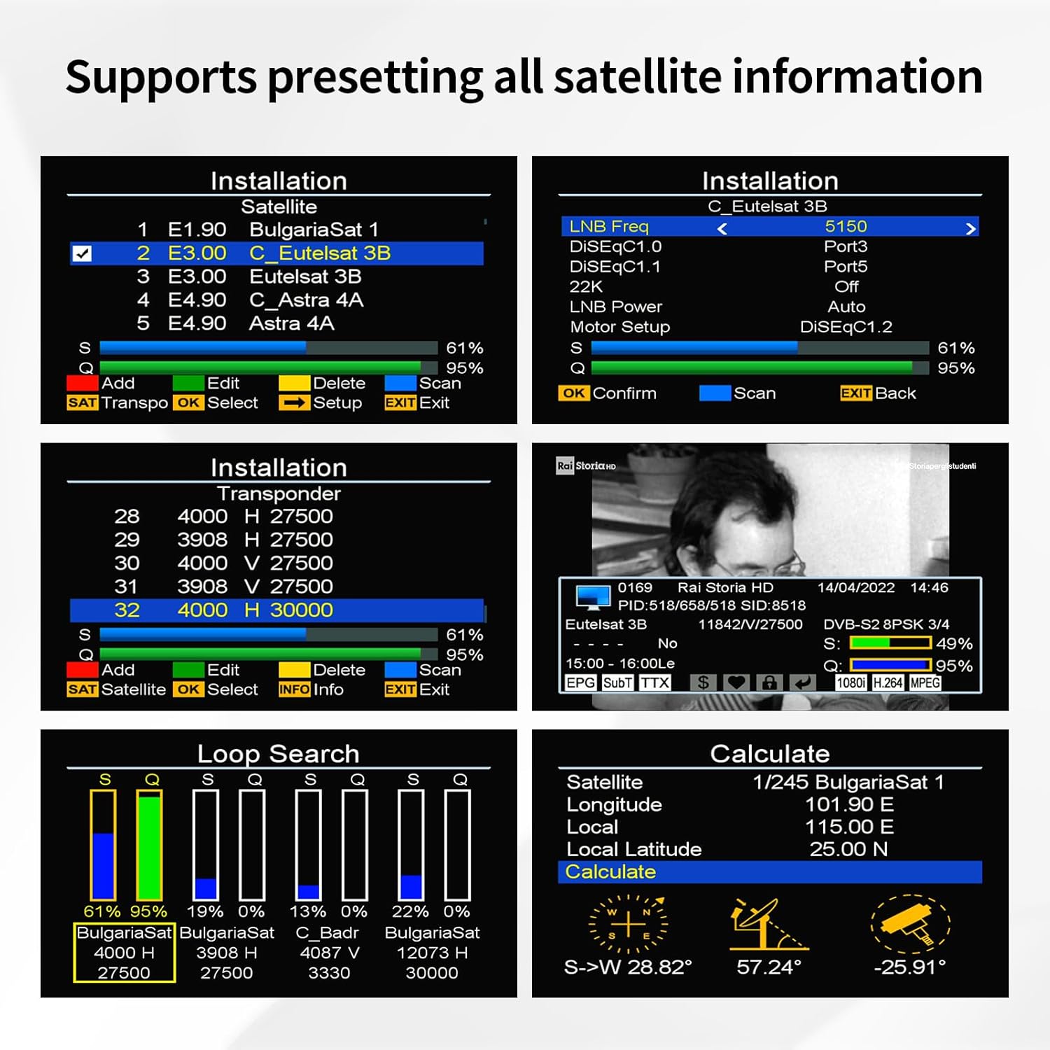 GT MEIDA V8 Finder2 - Rilevatore Satellite DVB-S/S2/S2X - immagine 6