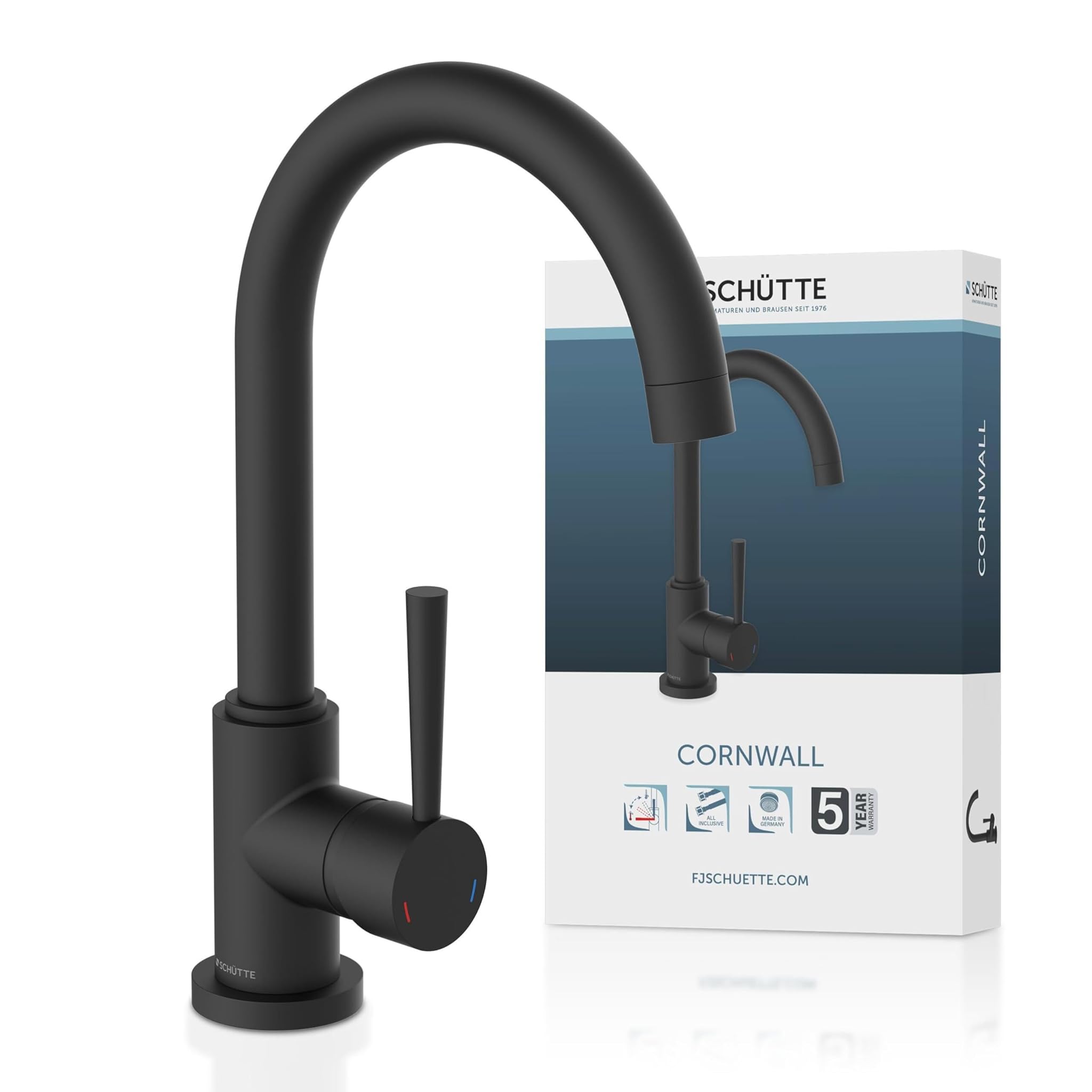 Schütte 79166 Cornwall Rubinetto Cucina Girevole 360°