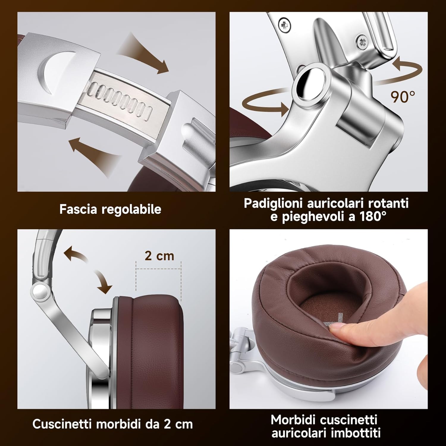 Oneodio Pro 30 Cuffie da Studio Cablate Over Ear - immagine 4