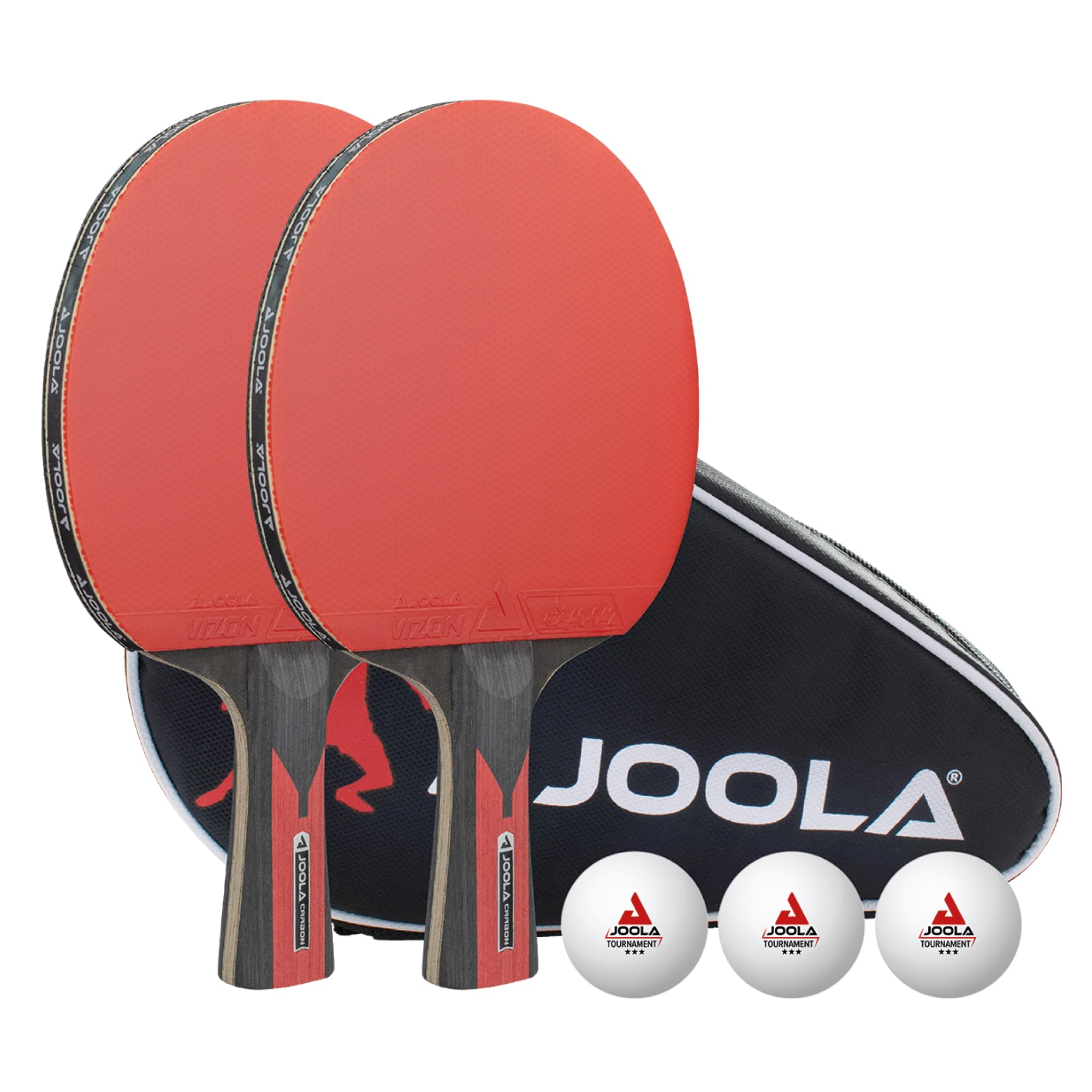 Joola Tischtennis Set Duo Carbon - 2 Racchette + 3 Palline