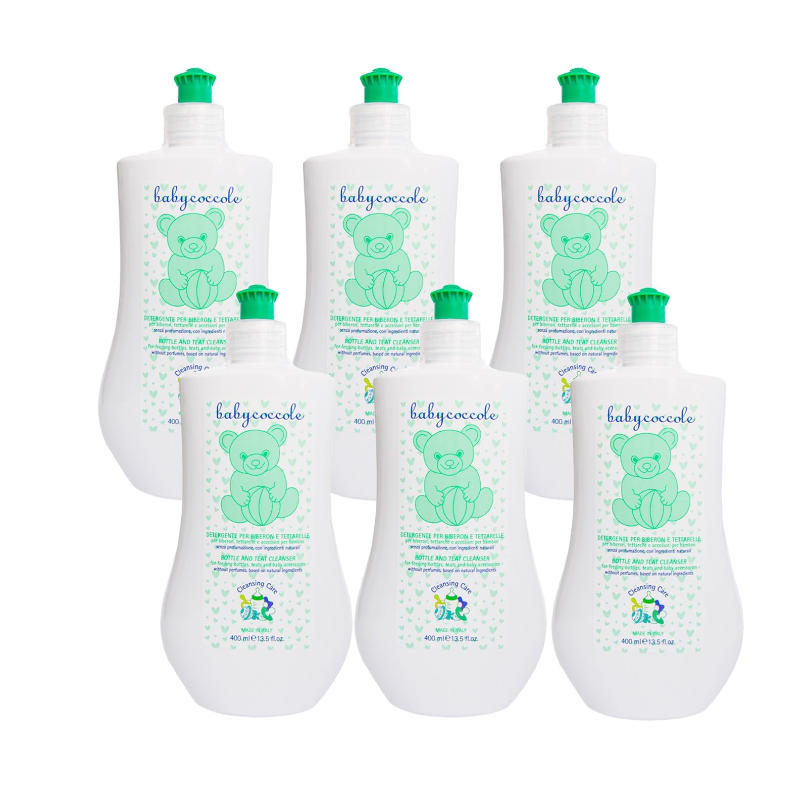 Babycoccole KIT 6 Detergente Biberon e Accessori 6x400ml