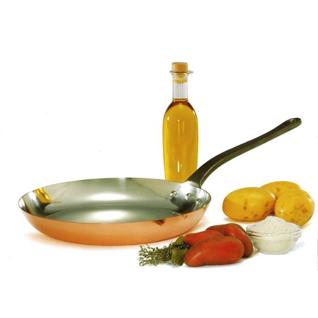 Baumalu, BAUMALU, Padella in Rame con Manico in ghisa