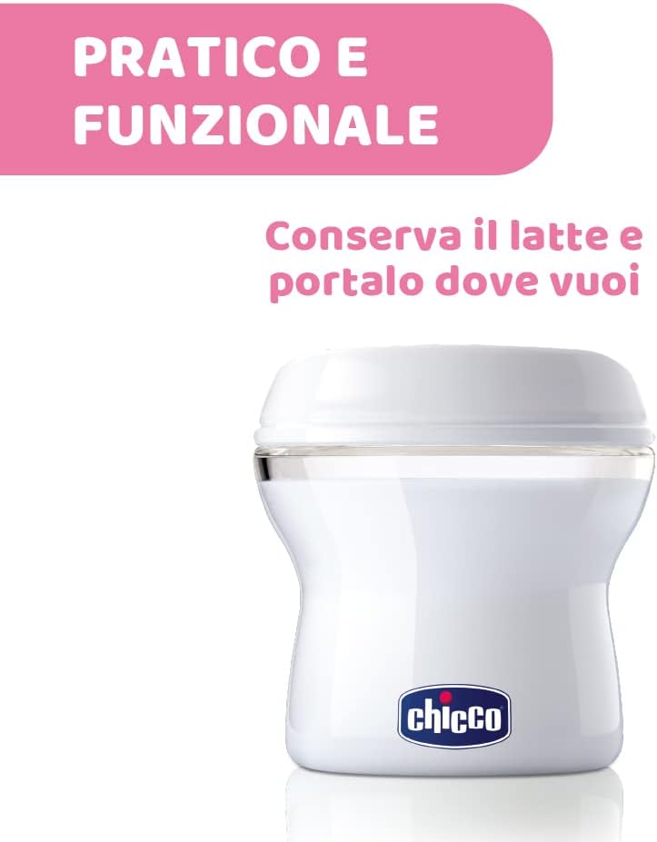 Chicco Contenitori Latte Materno 4 Pezzi con Tettarella - immagine 2