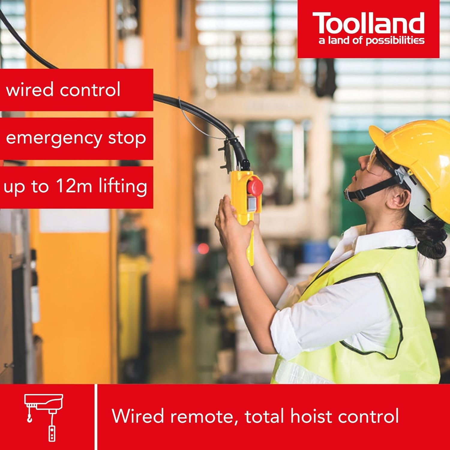 Toolland Telecomando Cablato per Paranco Elettrico - immagine 2