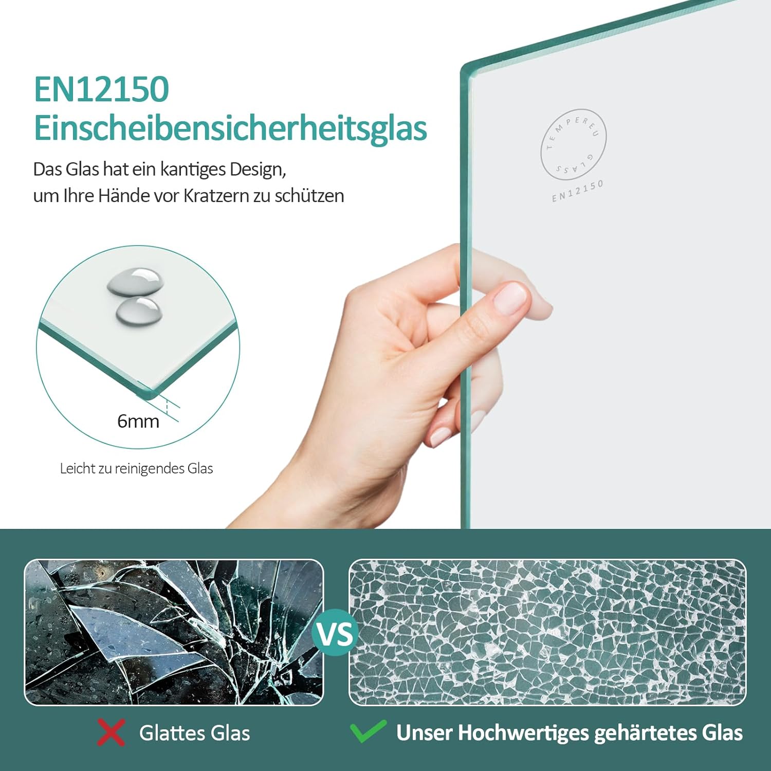 Emke Divisione Doccia per Vasca da Bagno 100x140 cm - immagine 3