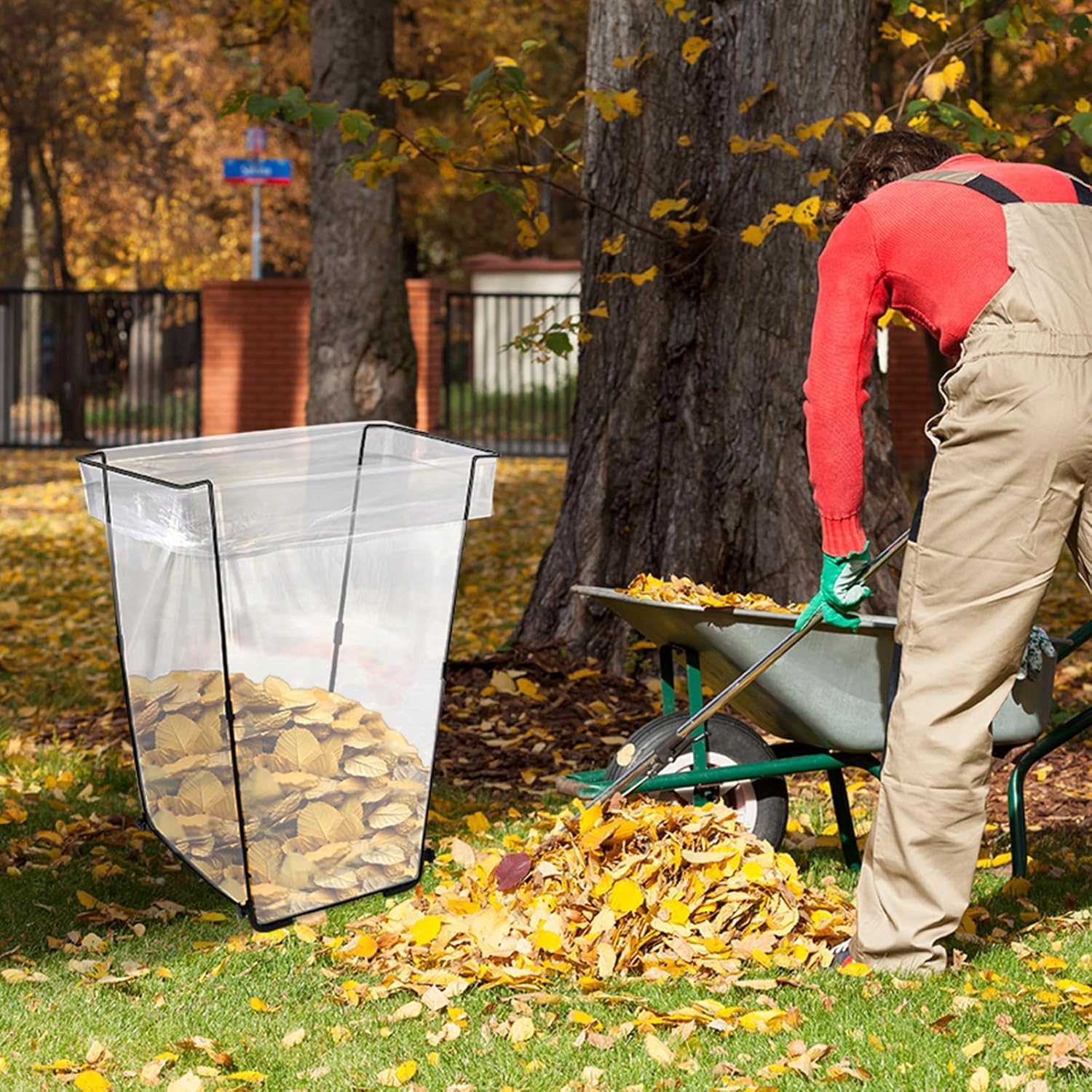 2PCS Supporto Sacco Spazzatura Giardinaggio (114-170L) - immagine 4