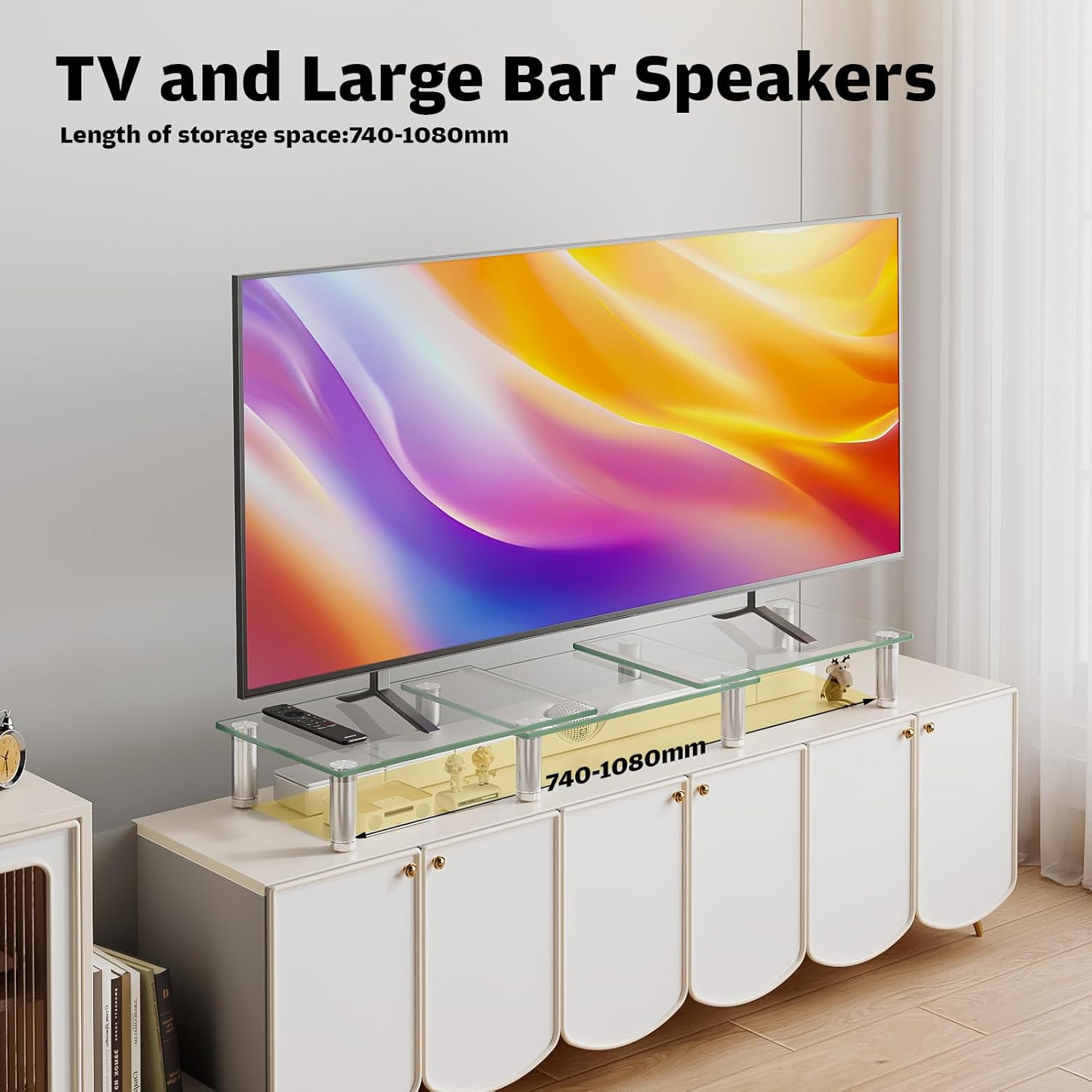 Hemudu Supporto Doppio Monitor Regolabile, Trasparente - immagine 5