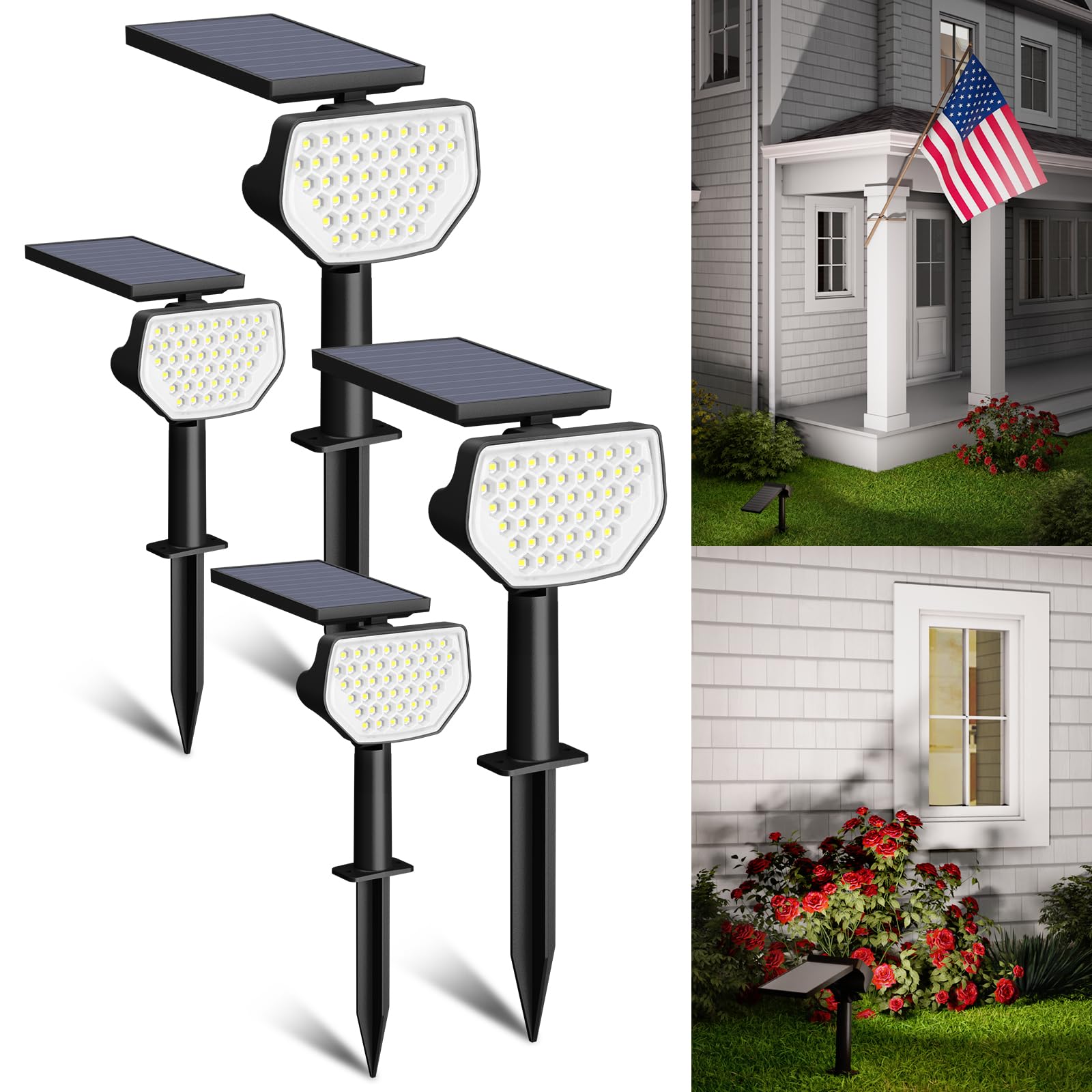 Lepro Faretti Solari da Esterno 43 LED (4 Pezzi)